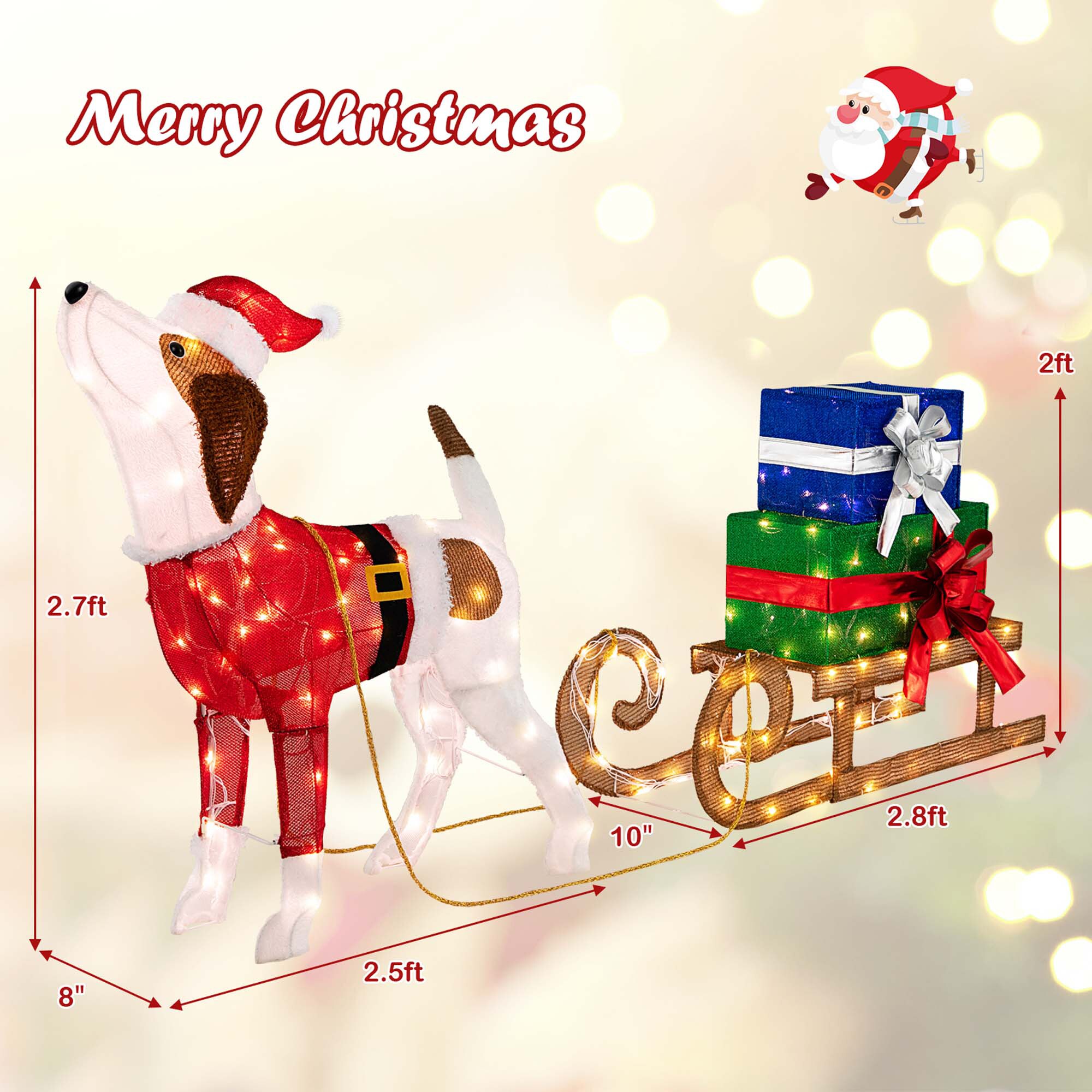 Costway LWS00720 Table-Christmas-Decorations - View #2