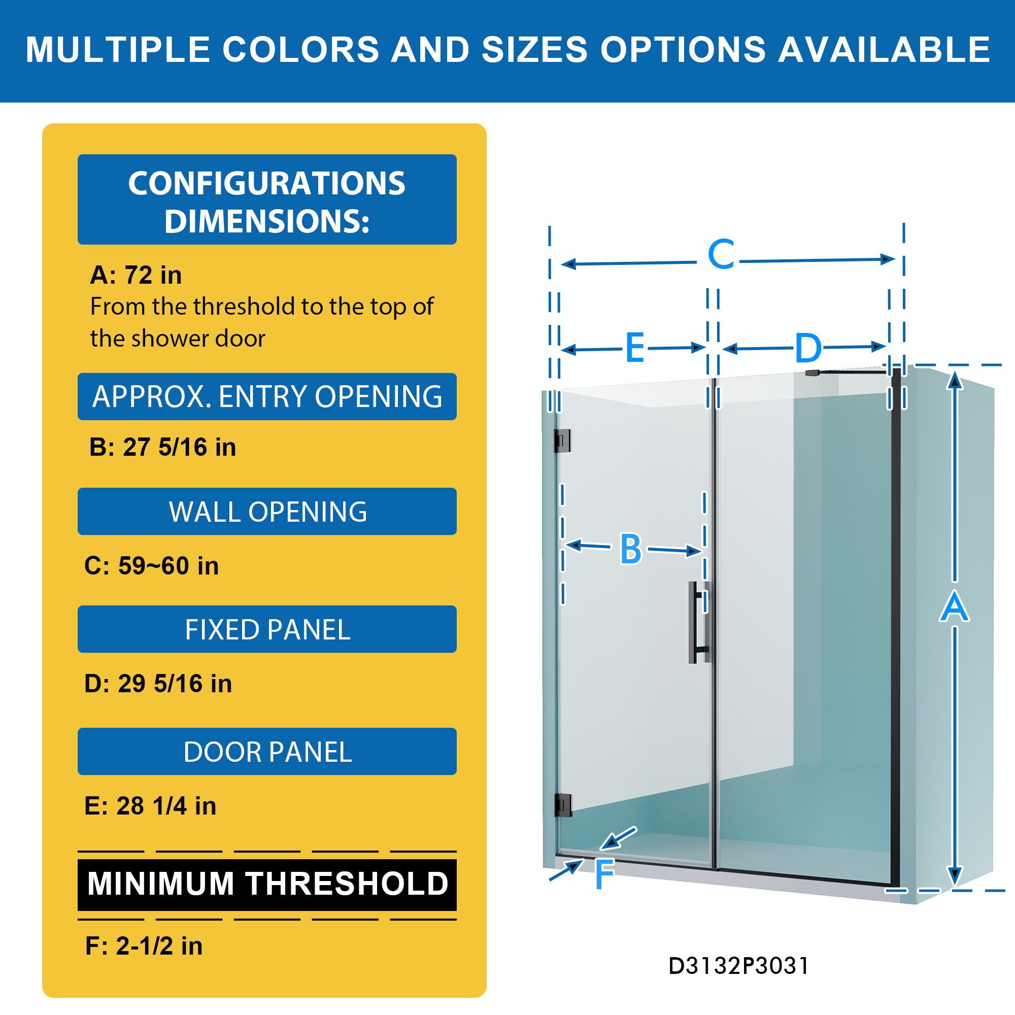 WELLFOR FLEX3132P3031MB Shower-Doors - View #2