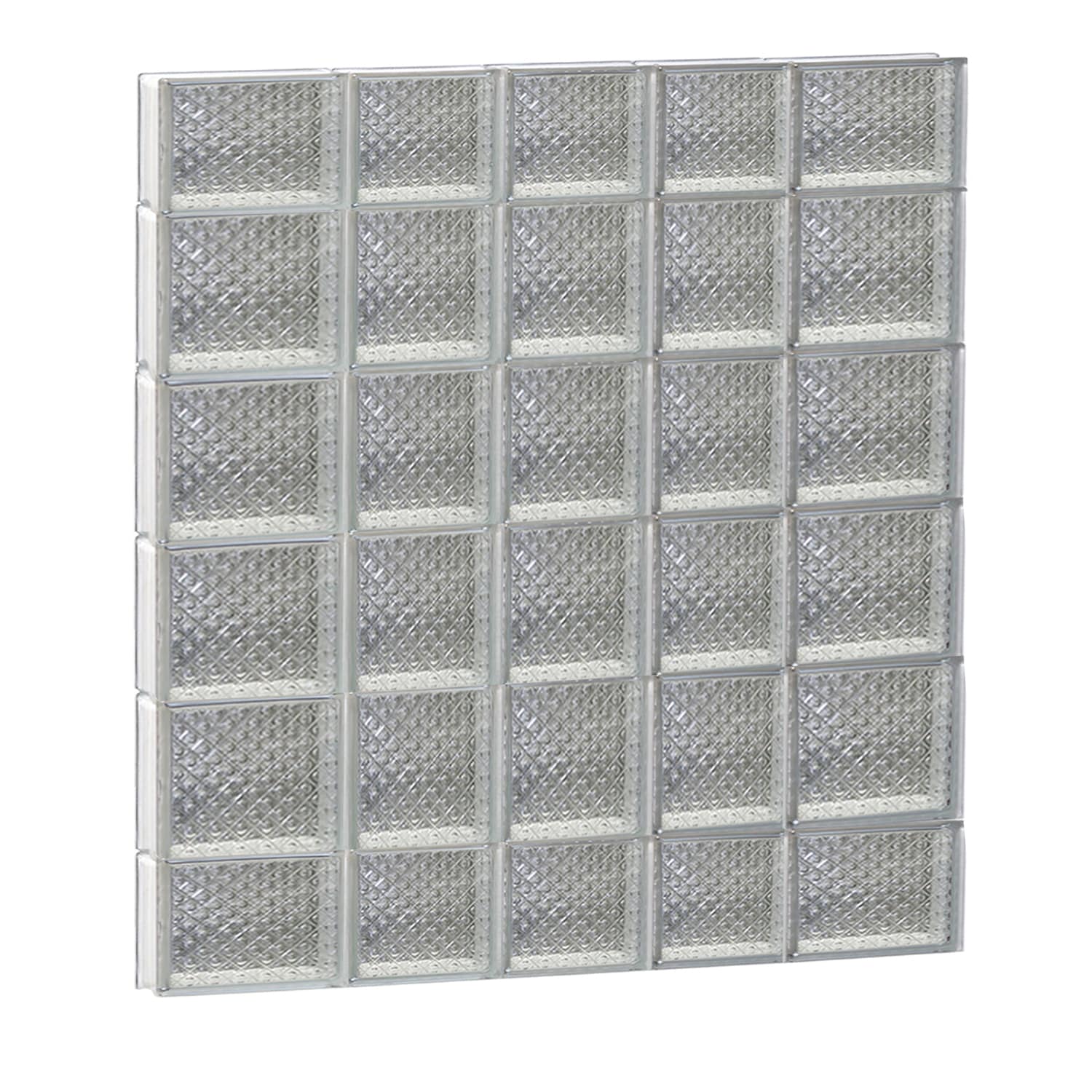 REDI2SET S3444DP Diamond Glass 32-3/4-in x 42-1/2-in Frameless Replacement Glass Block Window