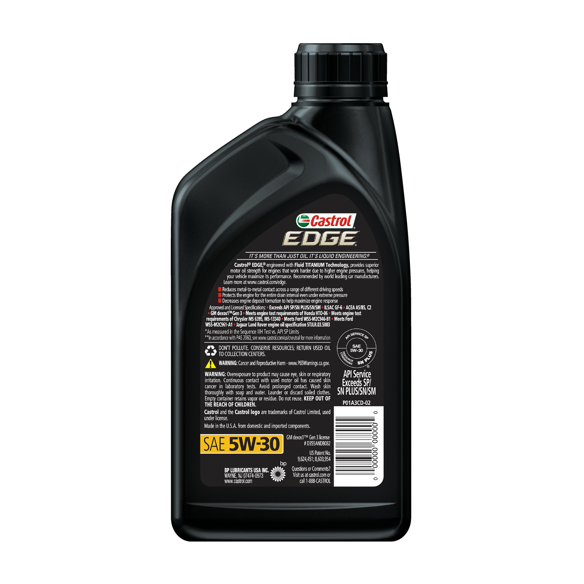 CASTROL EDGE 5W-30 Advanced Full Synthetic Motor Oil, 1 Quart in the Motor  Oil & Additives department at