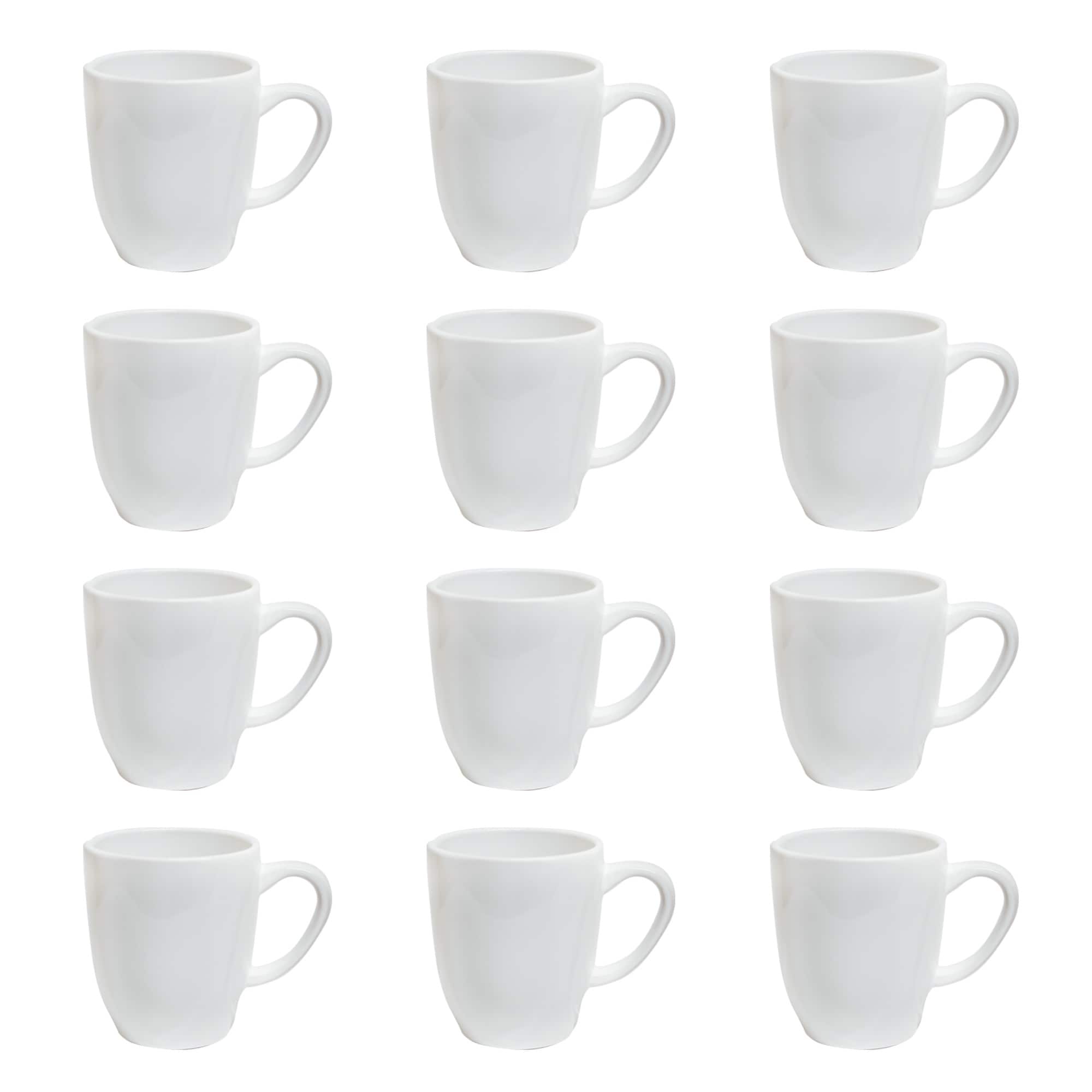Manhattan Comfort 2-RM09-9504 Ryo 14.2-fl oz Ceramic White Mugs Set of: 12