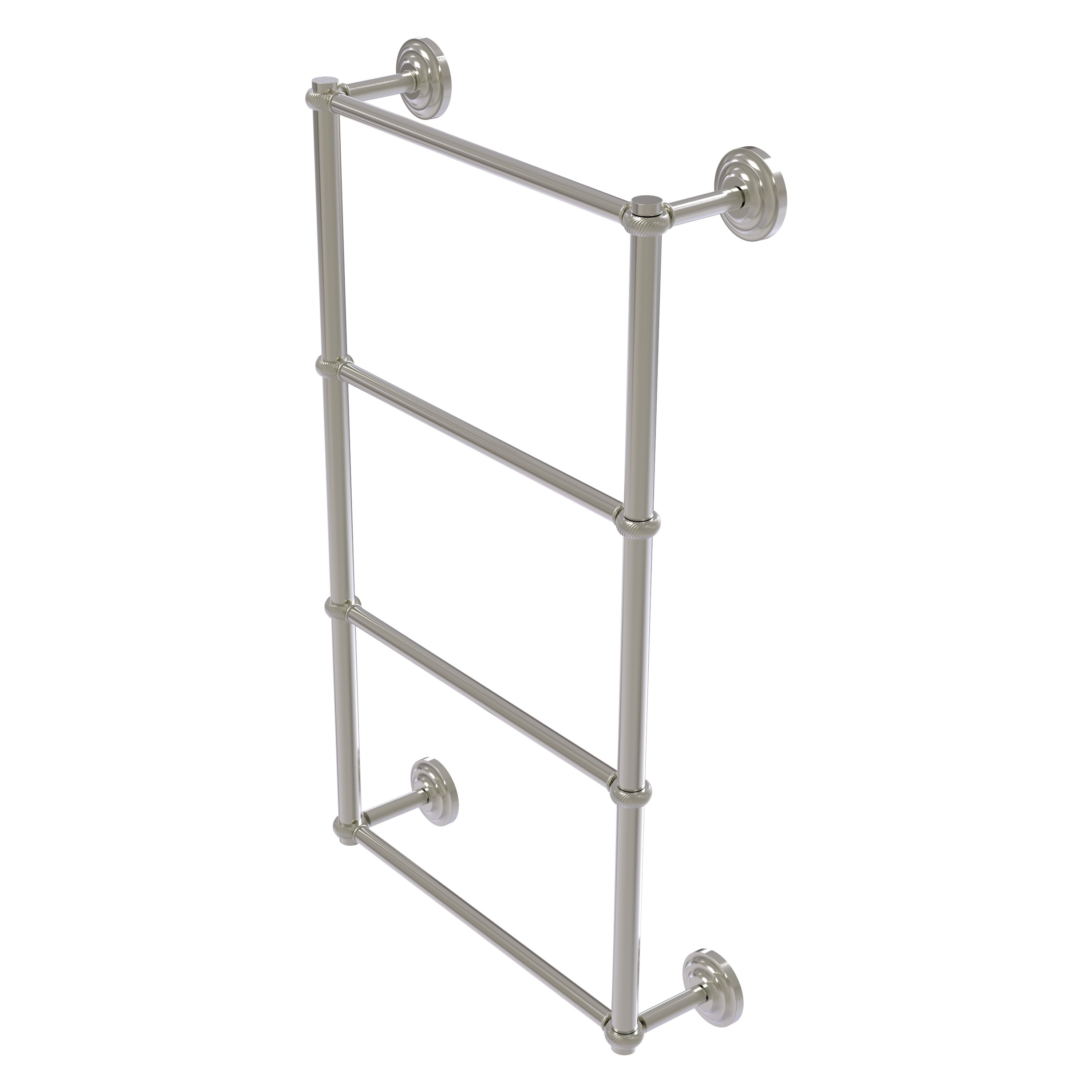 Allied Brass QN-28T-30-SN Que New 30-in double Satin Nickel Wall mount 4-tier Towel Bar