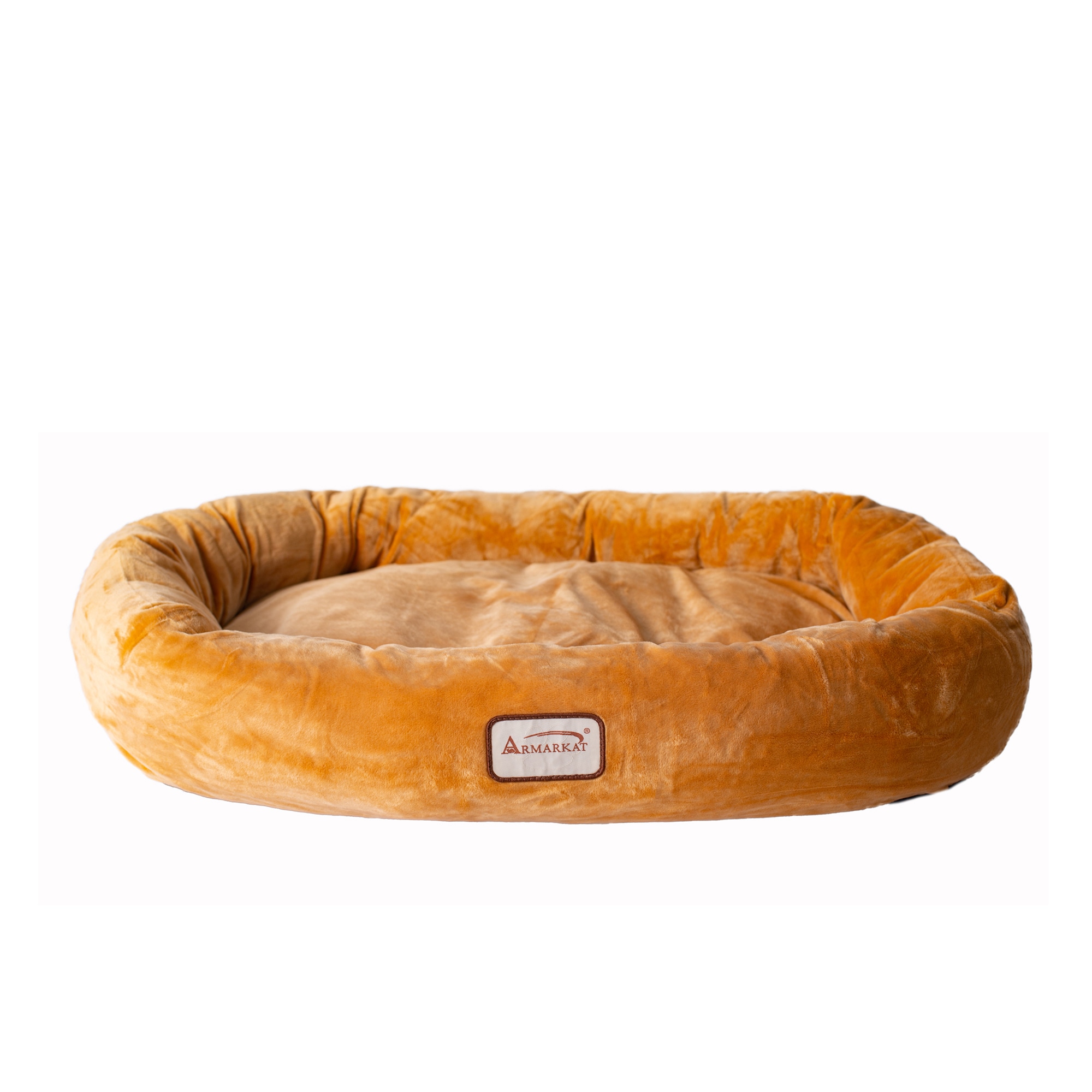 Armarkat Ultra-Soft Brown Velvet Round Dog Bed