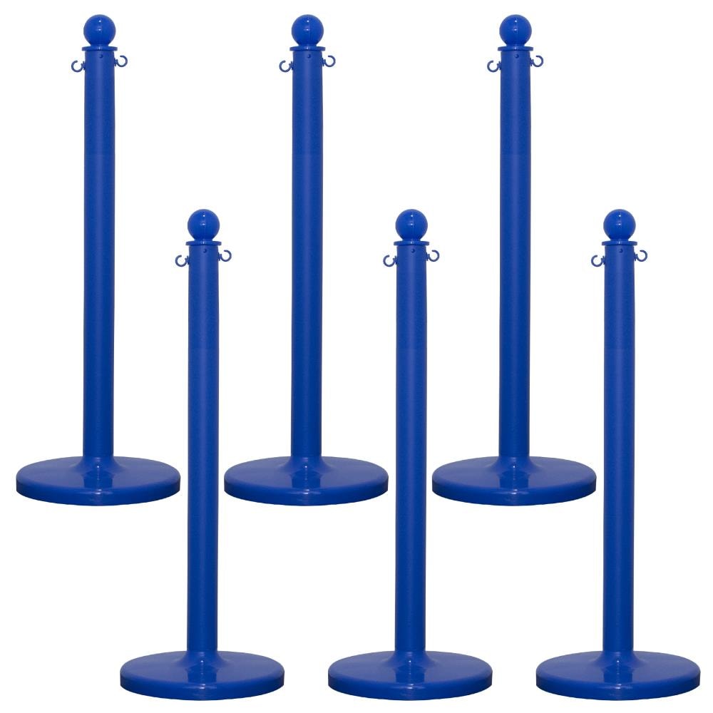 Mr. Chain 96406-6 Blue Medium Duty Stanchion (6-pack)