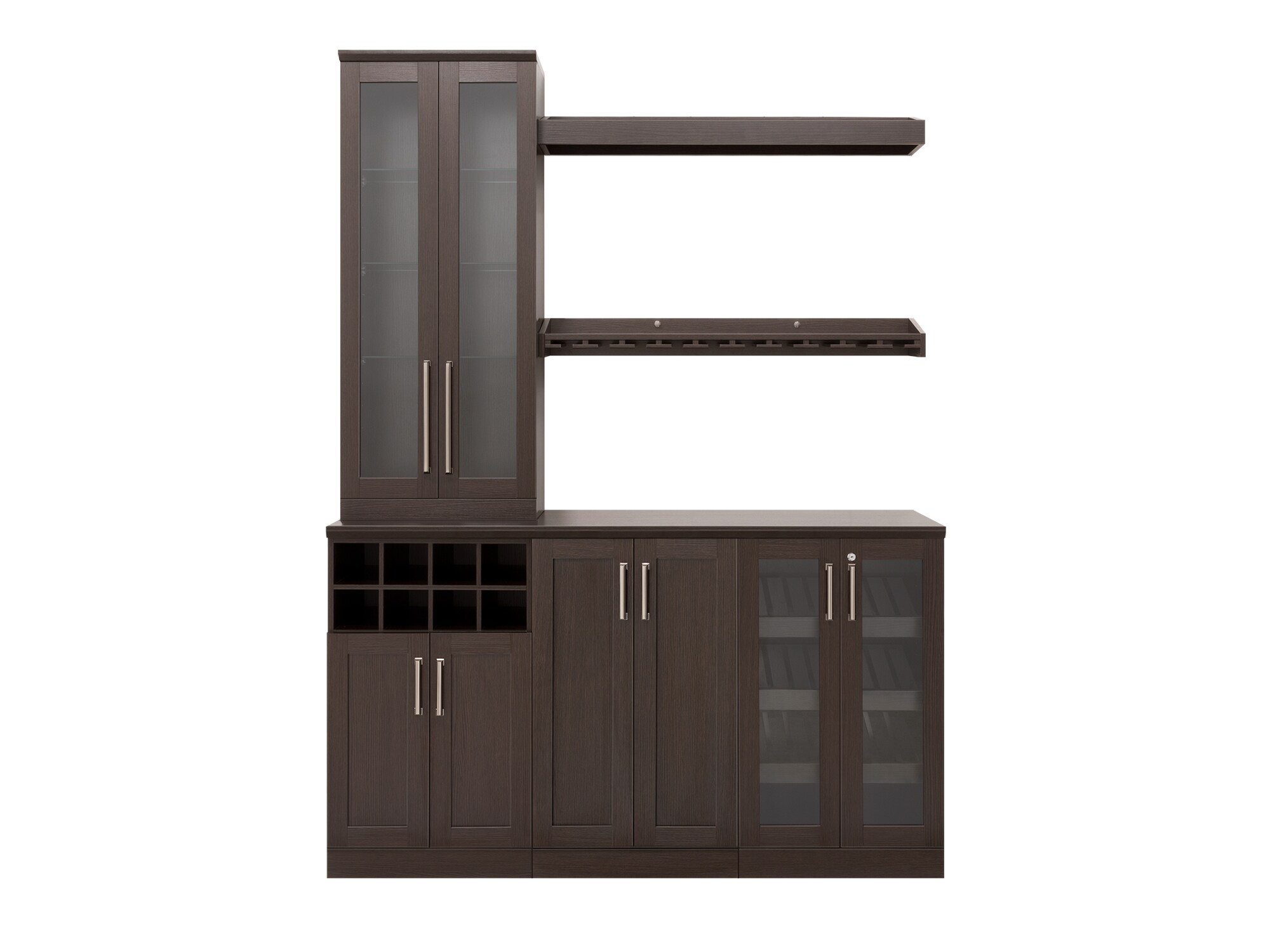NewAge Products 61196 Home Bar 63.0-in x 85.0-in Brown Rectangle Bar cabinet