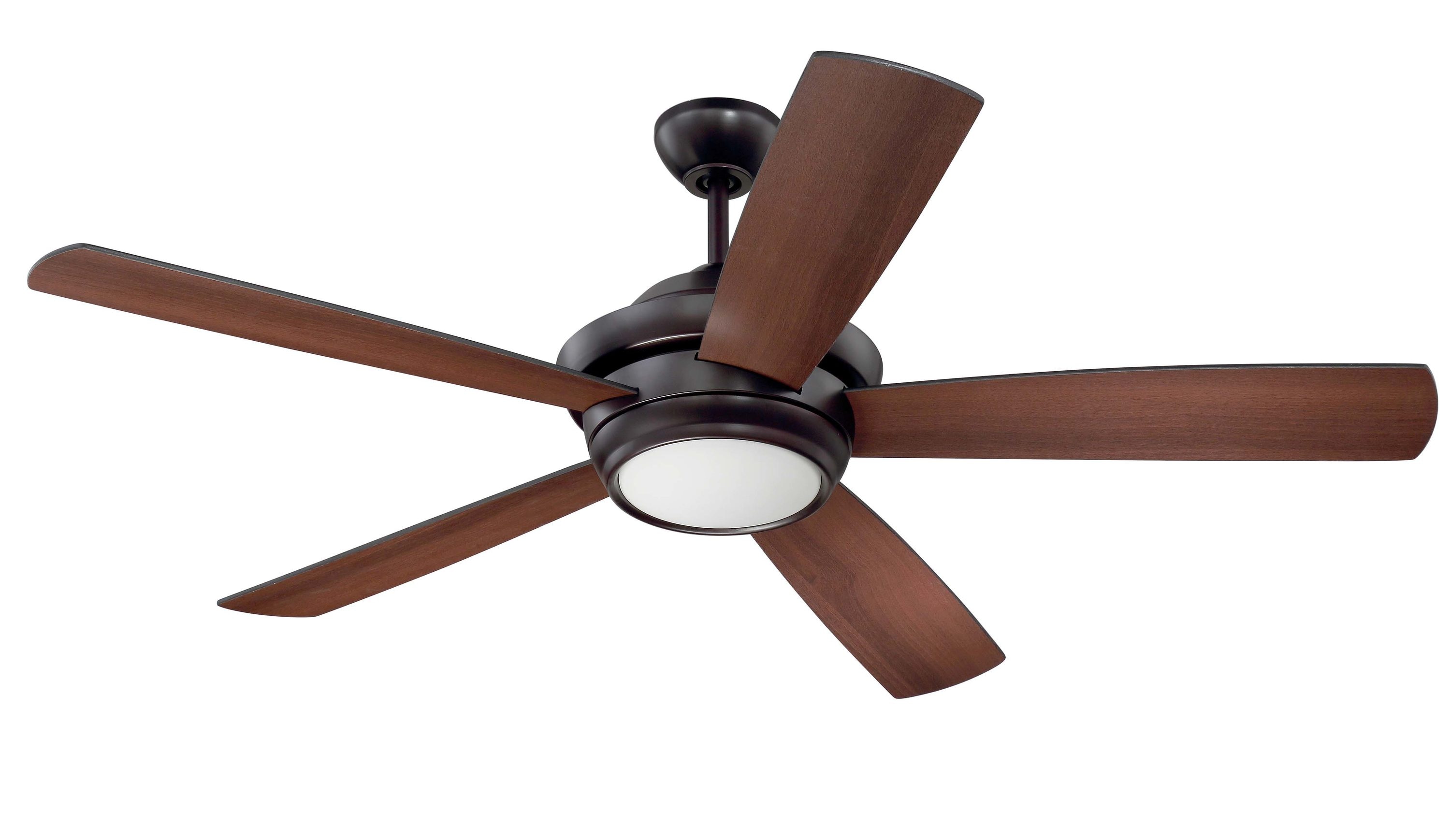 Craftmade TMP52OB5 Tempo 52-in Oiled Bronze Integrated LED Indoor Downrod or Flush Mount Ceiling Fan with Light and Remote (5-Blade)