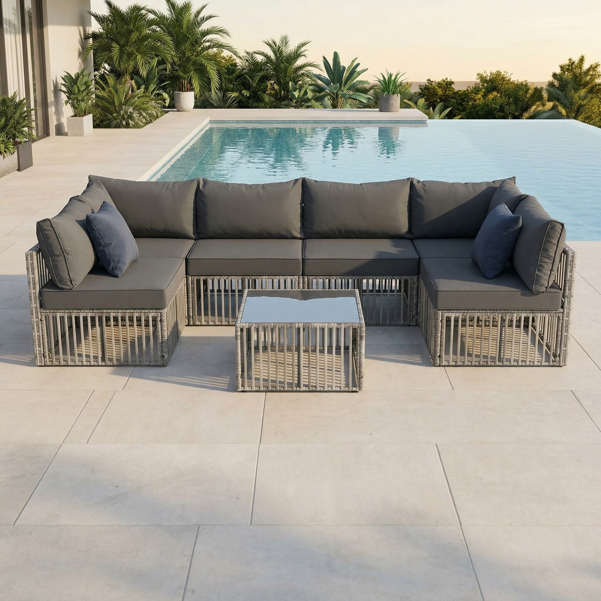 CESICIA R11-7P-GY Patio-Conversation-Sets - View #2