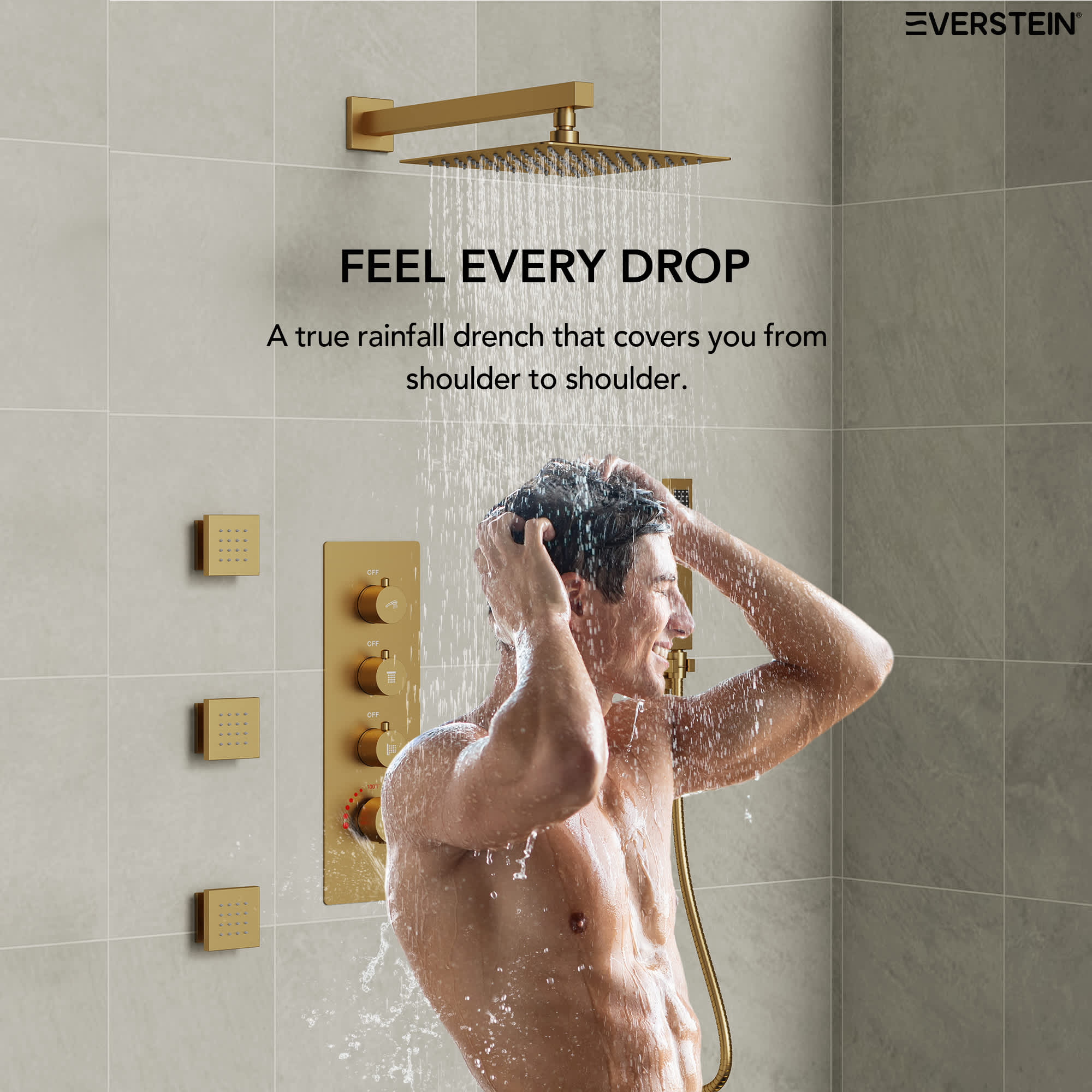 EVERSTEIN SFS1002-GD12 Tub-Shower-Faucets - View #4
