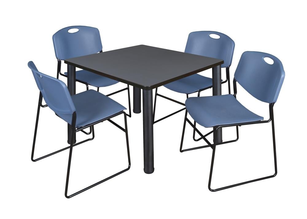 Regency TB3636GYBPBK44BE Kee Gray 4 -Person Training table ( 36-in W x 29-in H )