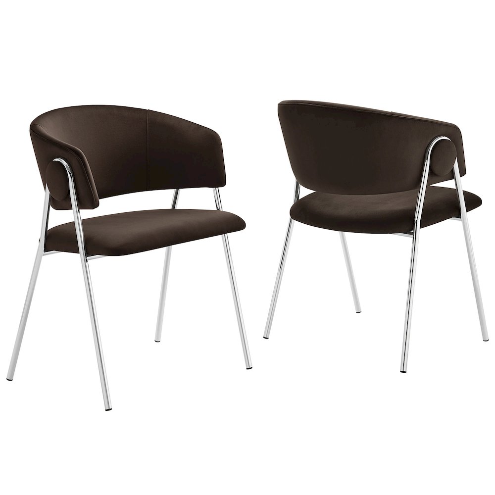 Modway BG3811019 Nella Upholstered Performance Velvet Dining Chair Set of 2