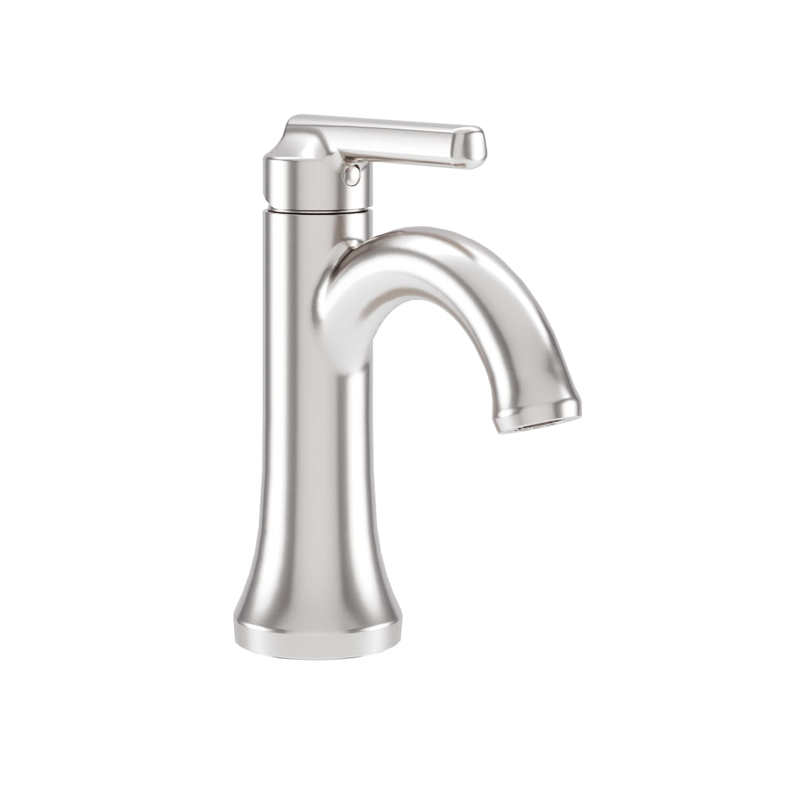 Symmons SLS5912STNPP Birch Satin Nickel Single hole 1-handle WaterSense High-arc Commercial/Residential Handle Bathroom Sink Faucet with Drain
