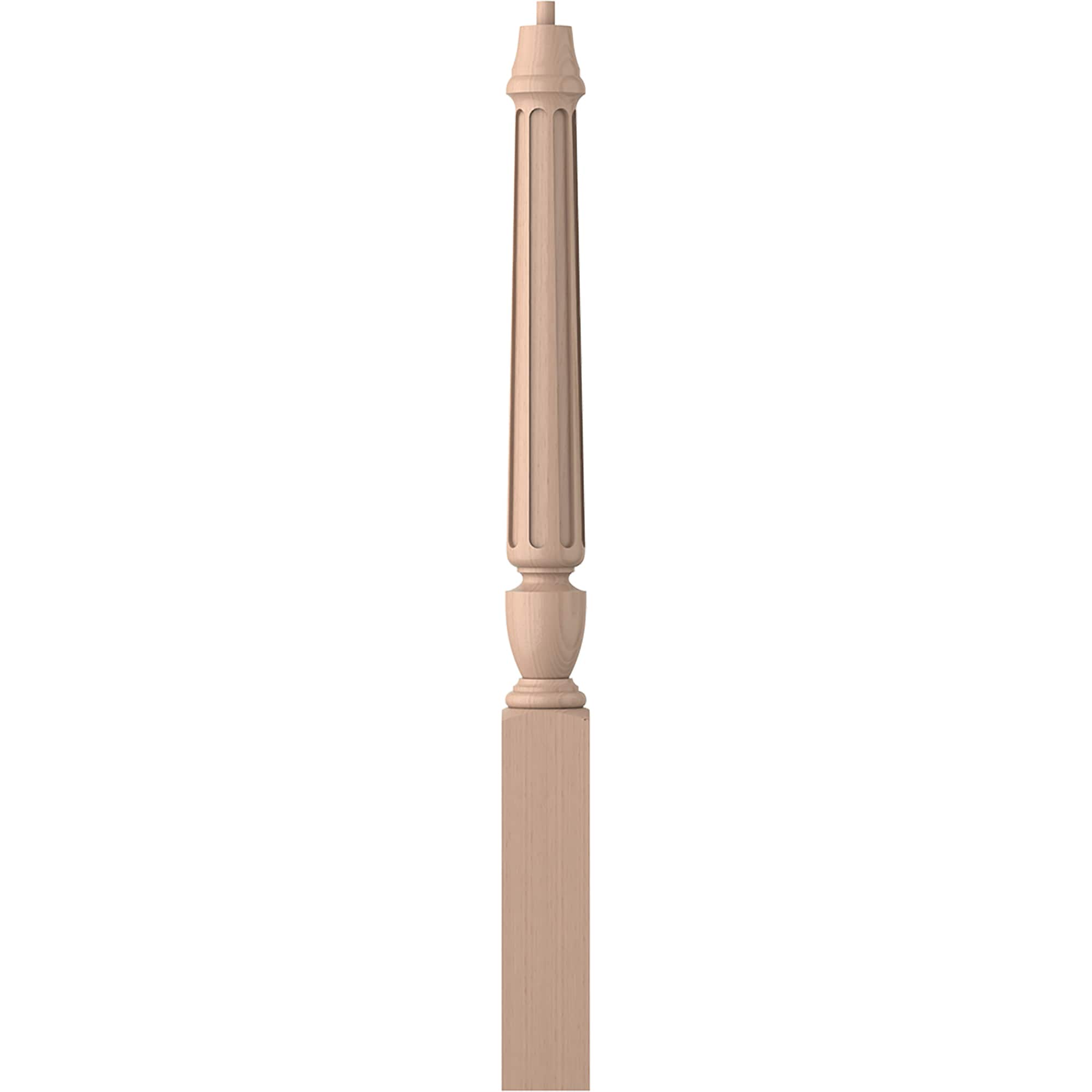 L.J. Smith Stair Systems LJF-3010-M Regent 3.5-in x 43-in Unfinished Maple Starting Stair Newel Post
