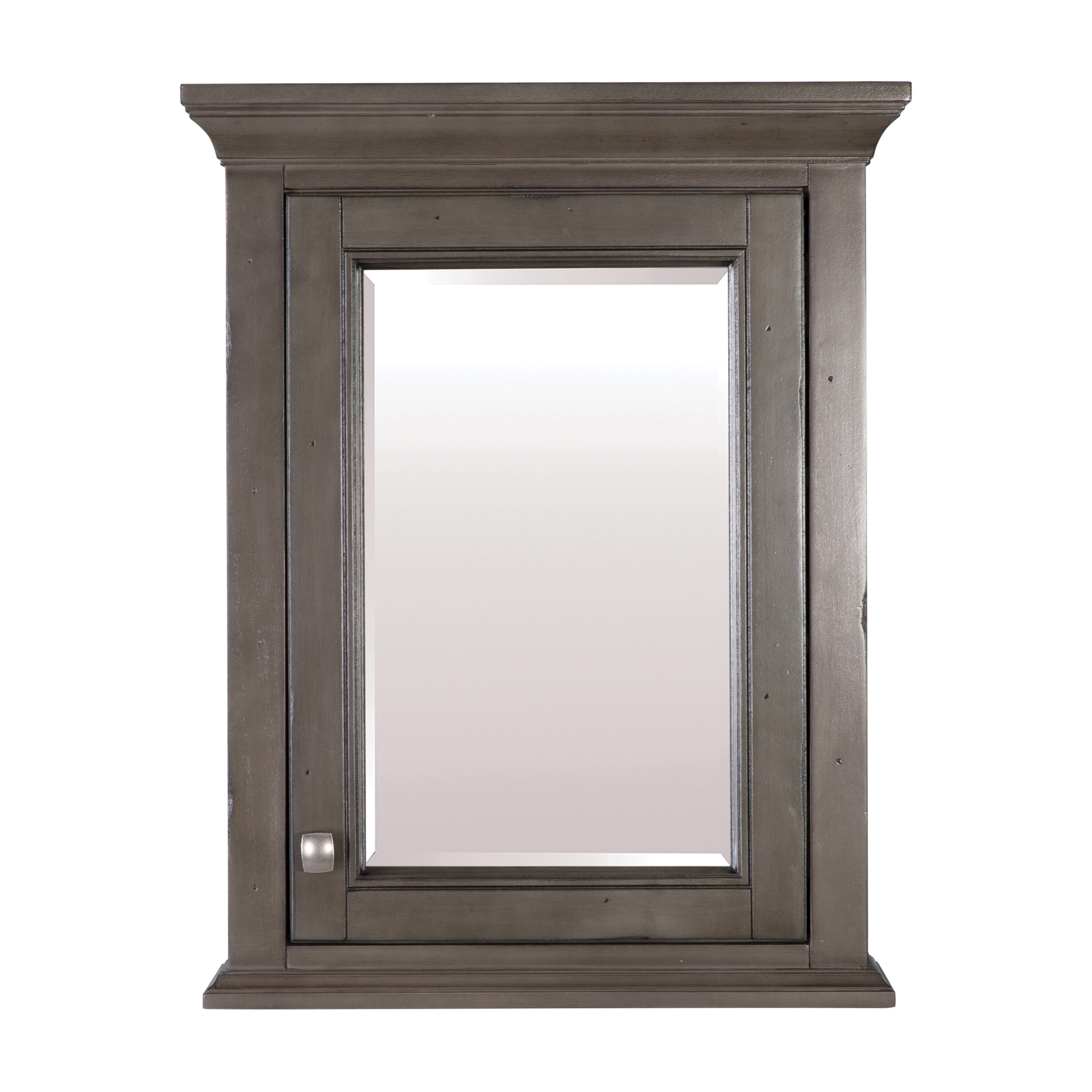 CRAFT + MAIN BAGC2228 Brantley 22-in x 28-in Surface Mount Distressed grey Mirrored Rectangle Soft Close Medicine Cabinet