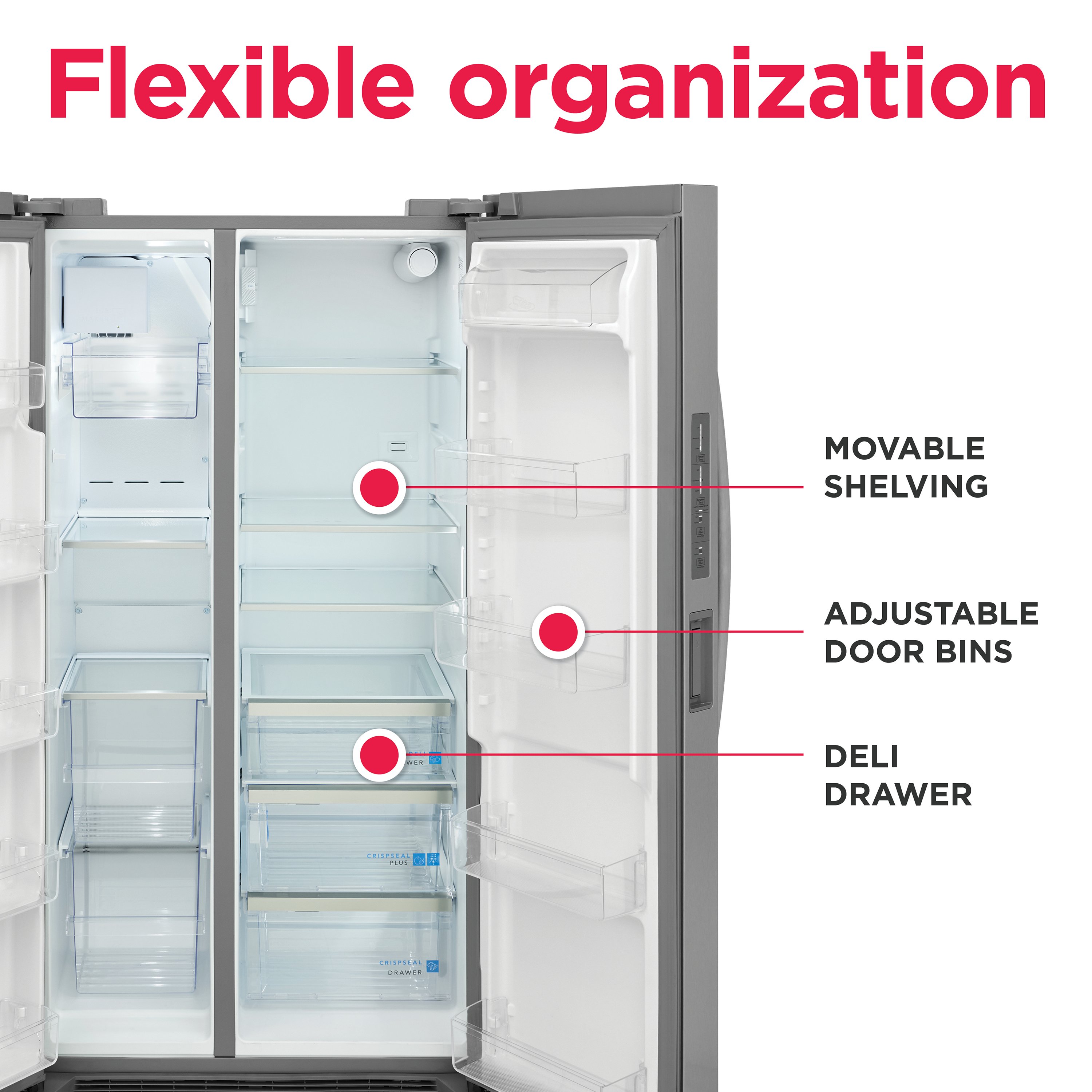 Frigidaire Gallery GRSN2620AF Side-By-Side - View #8