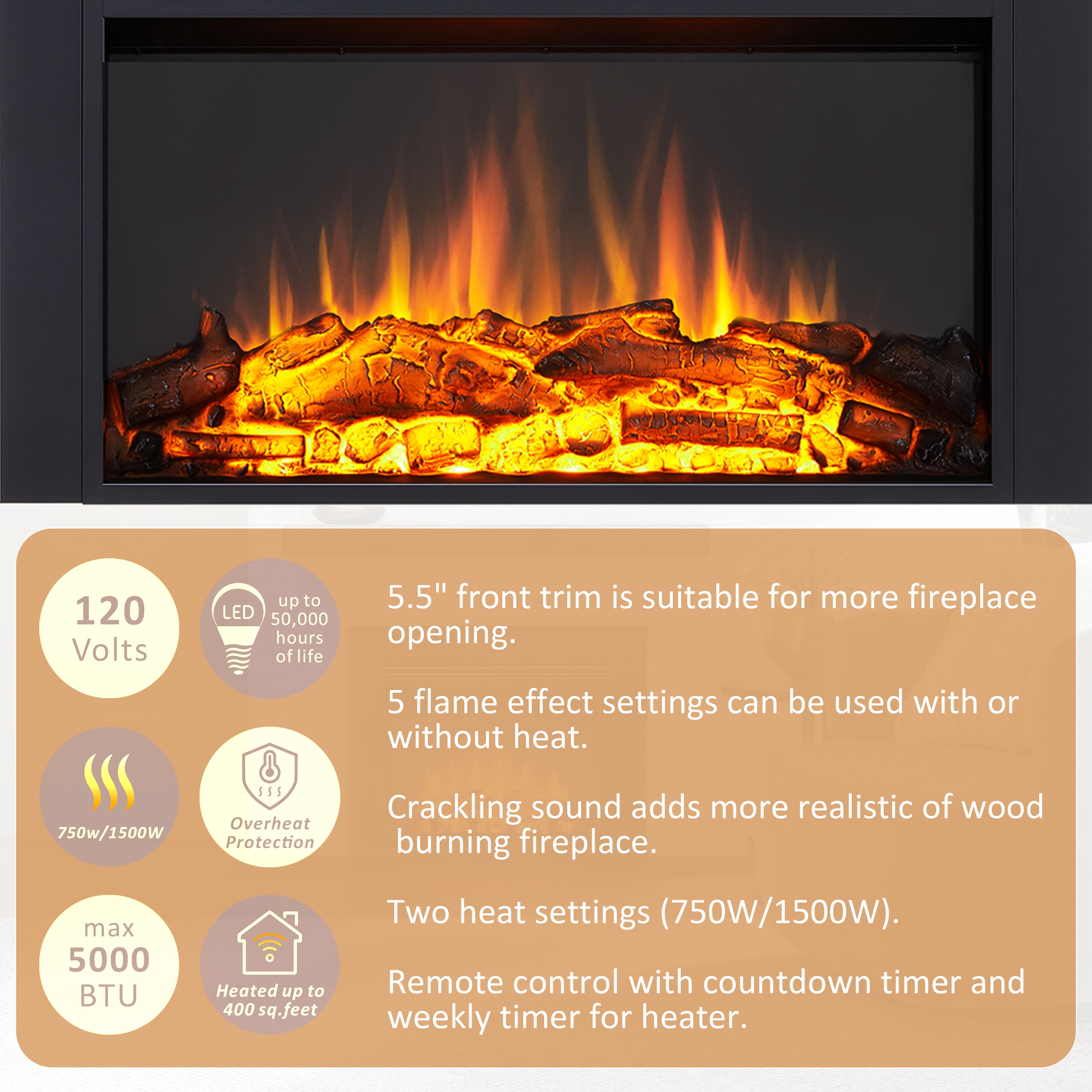 EdenDirect NLCD041952 Electric-Fireplace-Fireboxes - View #2