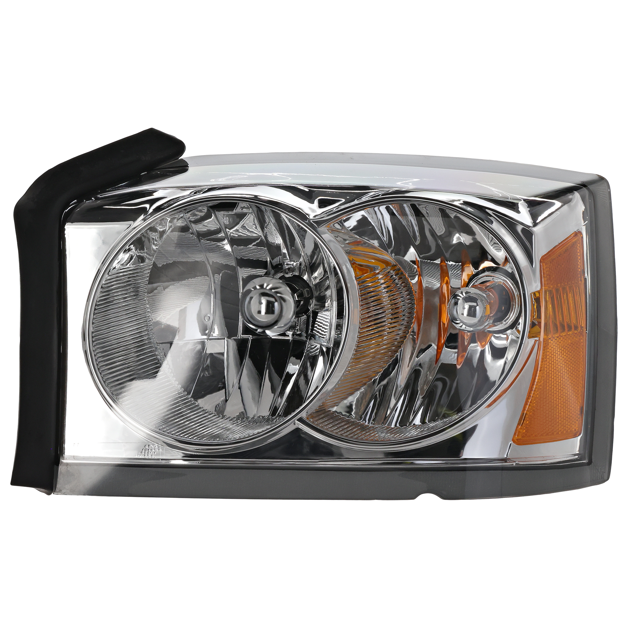 Garage-Pro JCWD100128GP Headlight For Dodge Dakota 2005 Lh Assembly Halogen Chrome Interior with Corner Light Bulb Shield