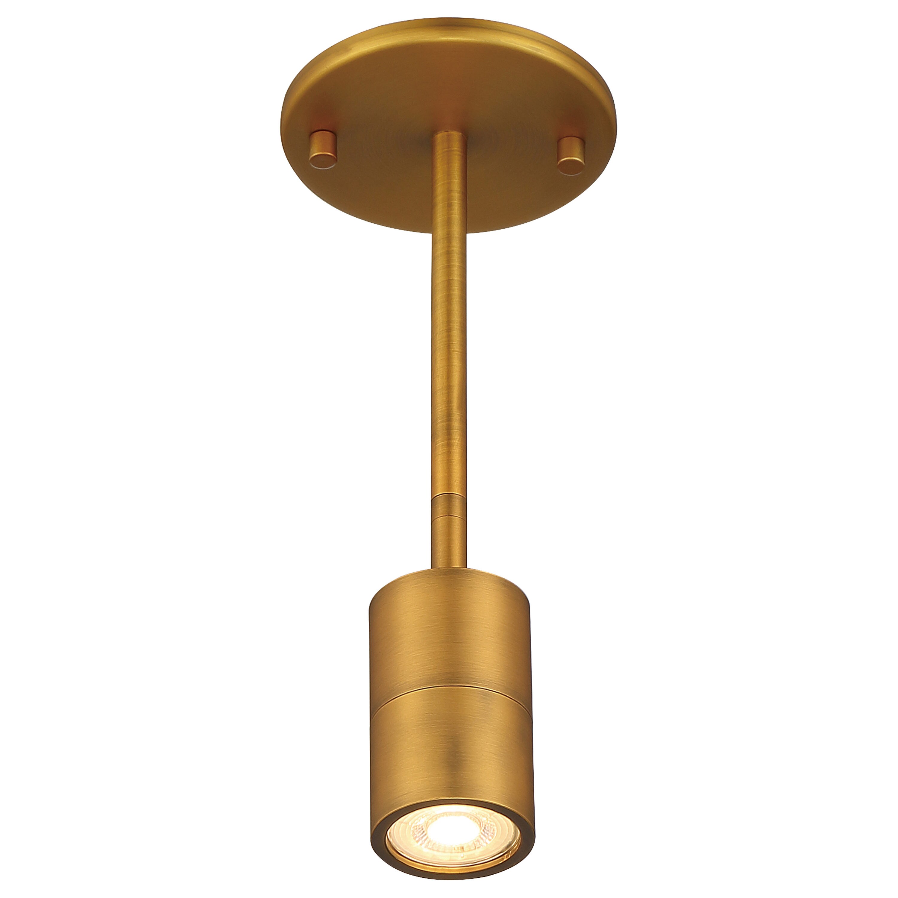 Antique Brushed Brass LED Wall Spotlight
