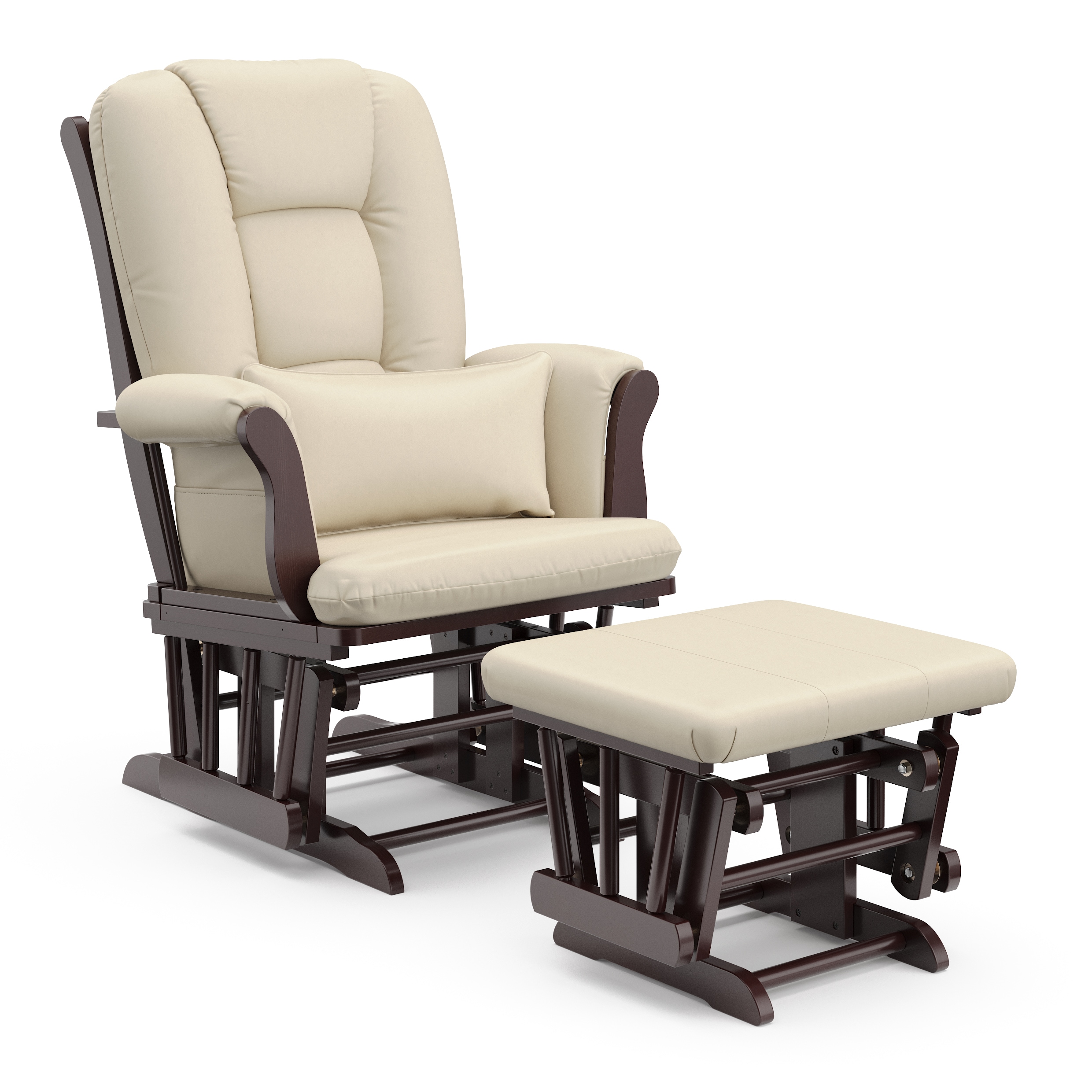 Storkcraft 06554-519 Casual Espresso/Beige Glider Chair