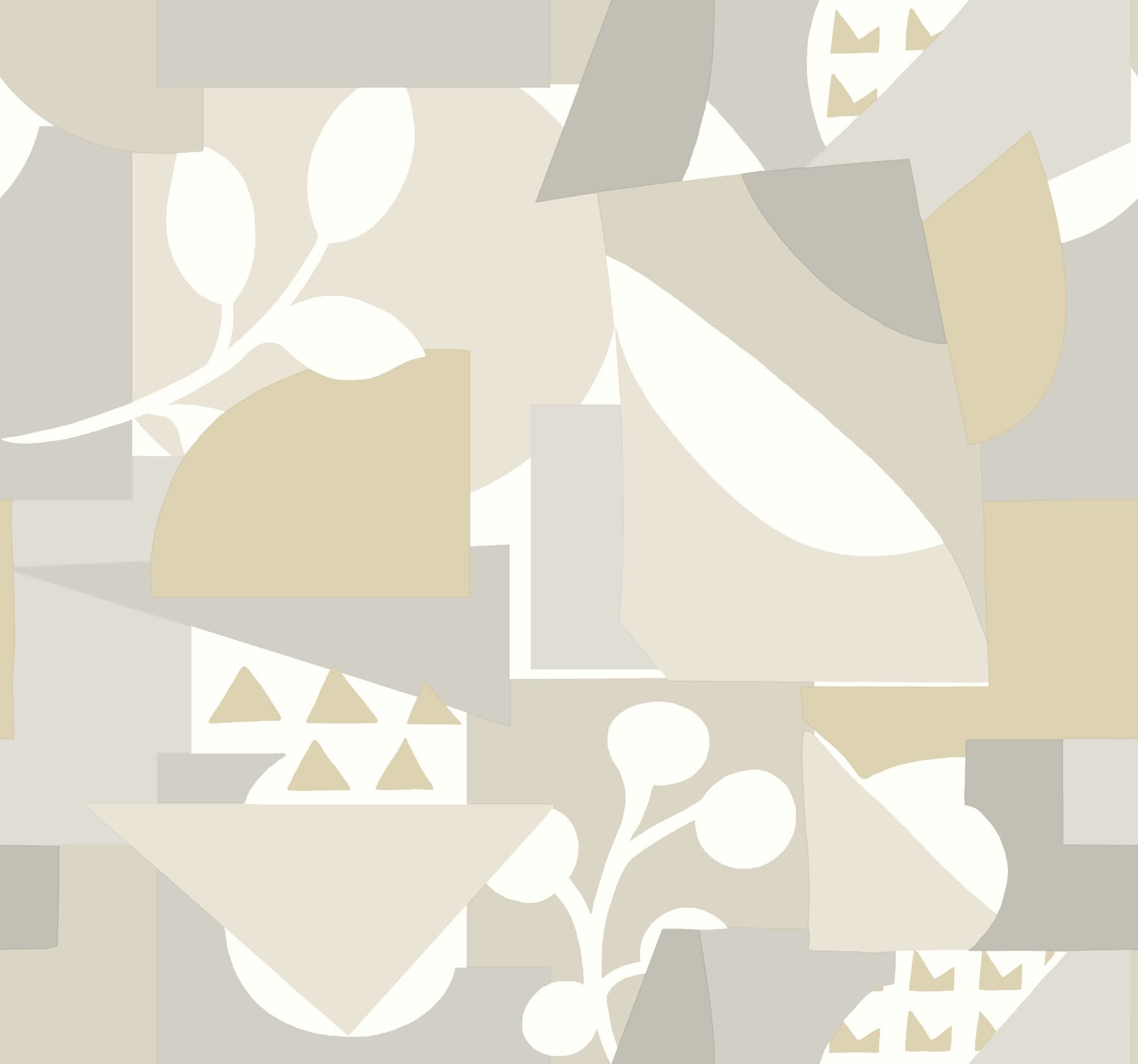 York Wallcoverings OI0672 New Origins 60.8-Sq. Feet Neutral Non-woven Geometric Unpasted Wallpaper