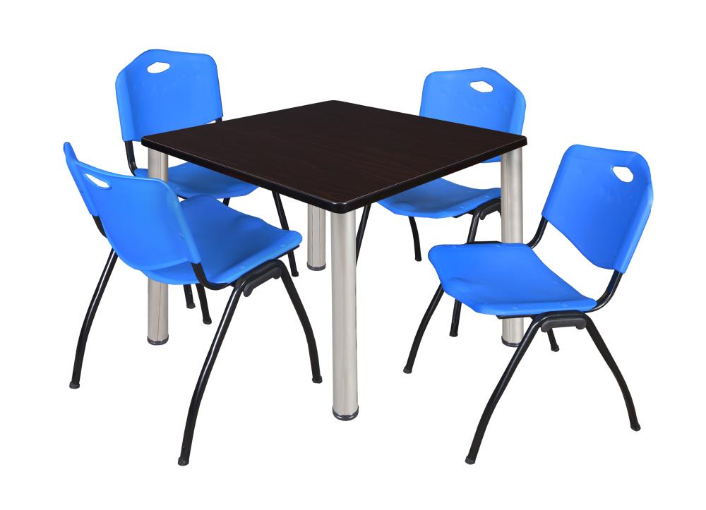 Regency TB3636MWBPCM47BE Breakroom Brown 4-Person Training Table (36-in W x 29-in H)