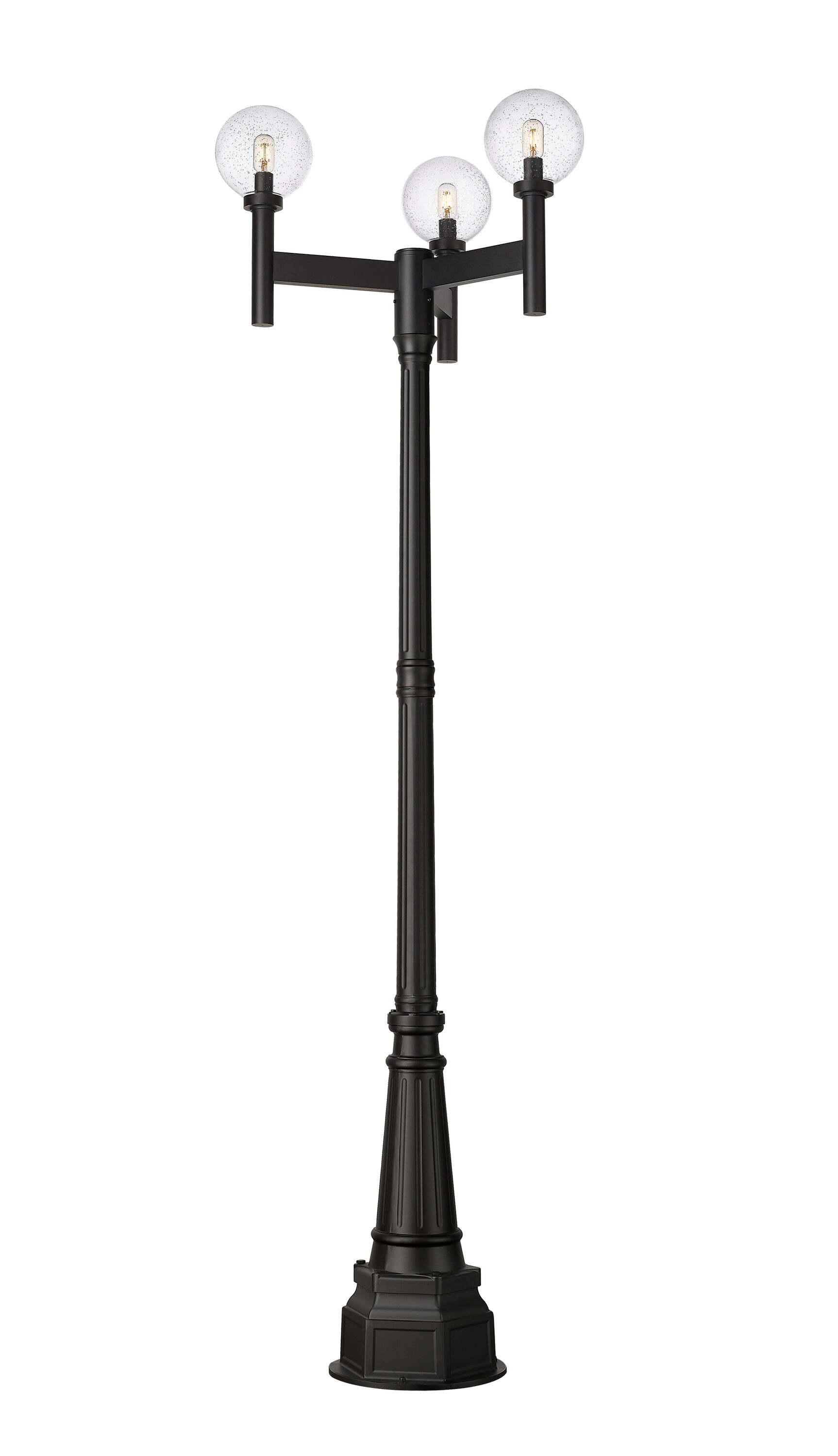 Z-Lite 599MP3-564P-BK Complete-Post-Lights - View #3