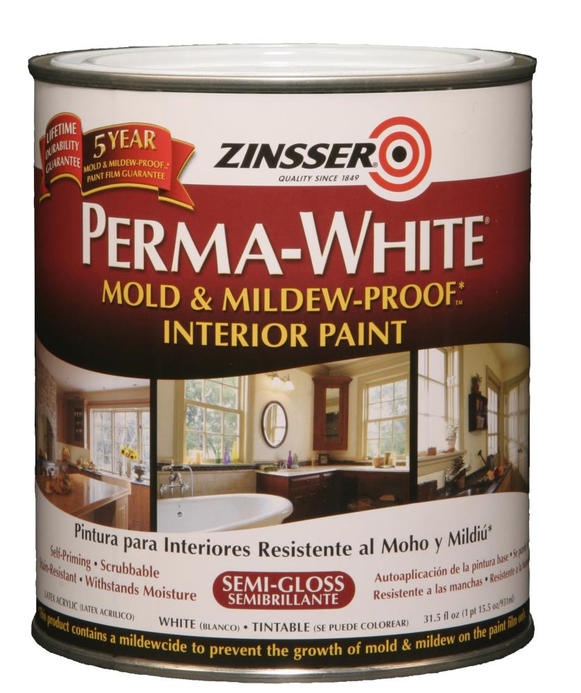 Peinture intérieure anti-moisissures PERMA-WHITE, 3,7 L, blanc