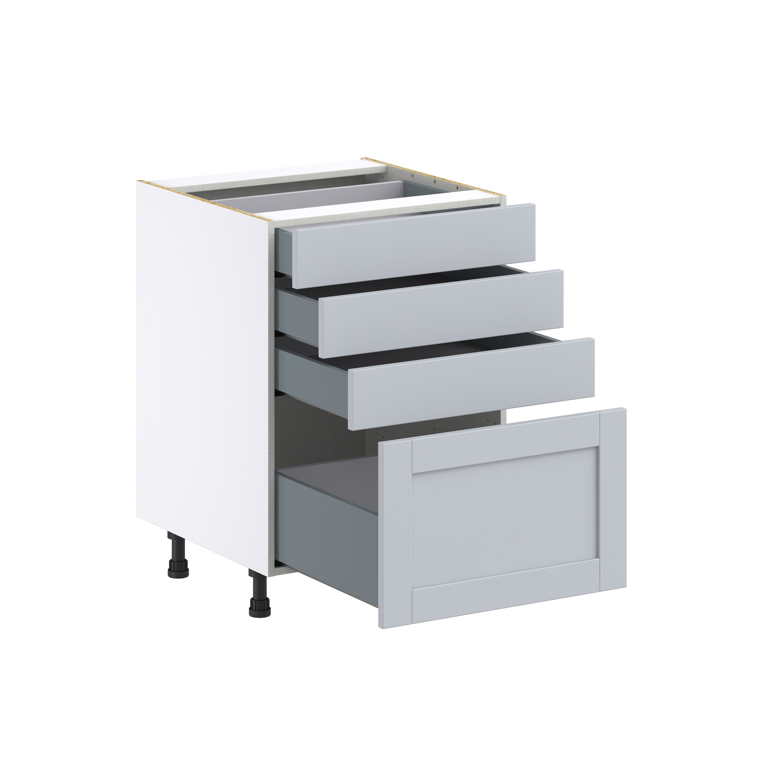 Hugo&Borg Charlesberg 24-in W x 34.5-in H x 24-in D Gray 4-Drawer Base ...