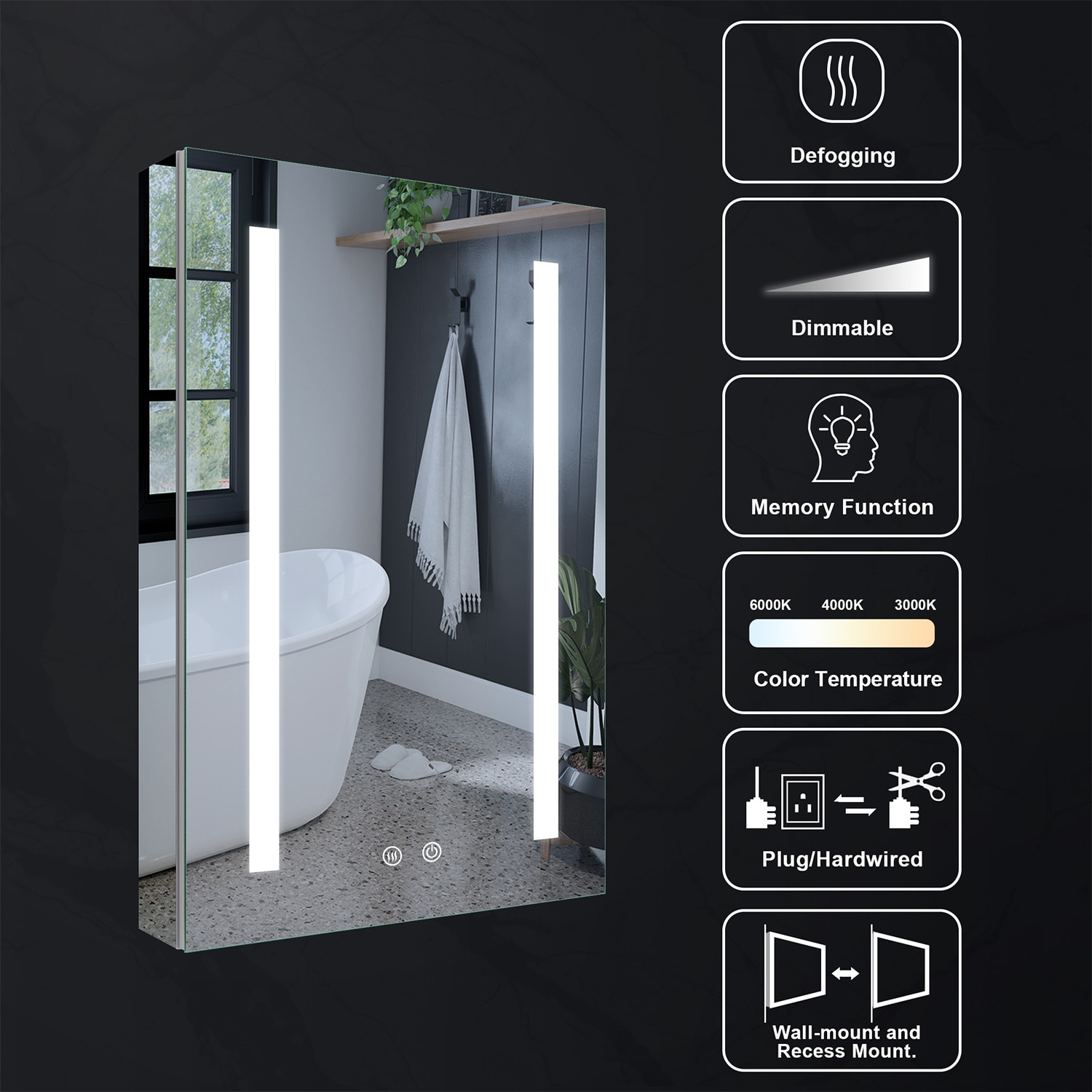 WELLFOR EX-5MC2028L Bathroom-Medicine-Cabinets - View #11