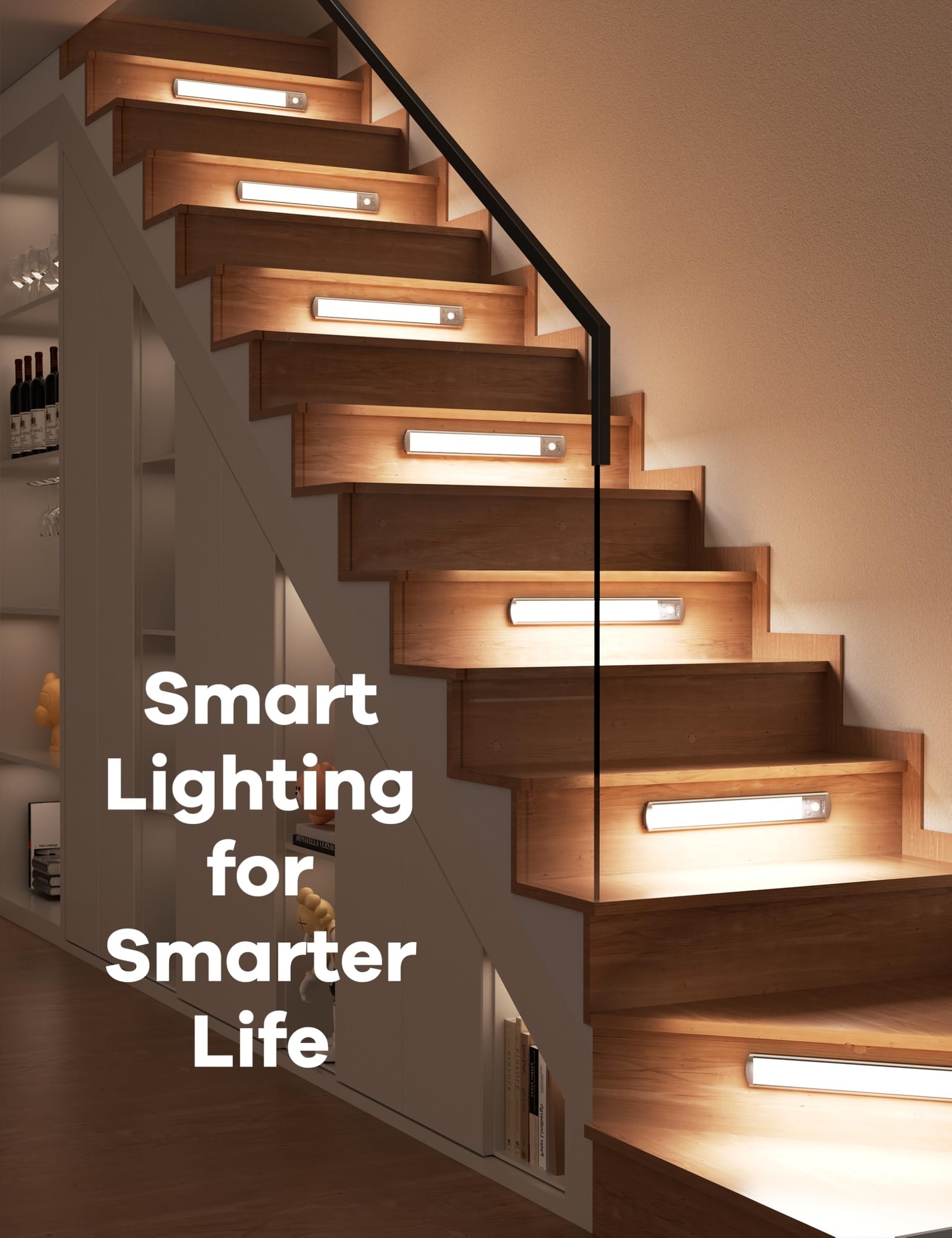 Ahfiwaso Under Cabinet Lighting Motion Sensor Closet Light 91 LED ...