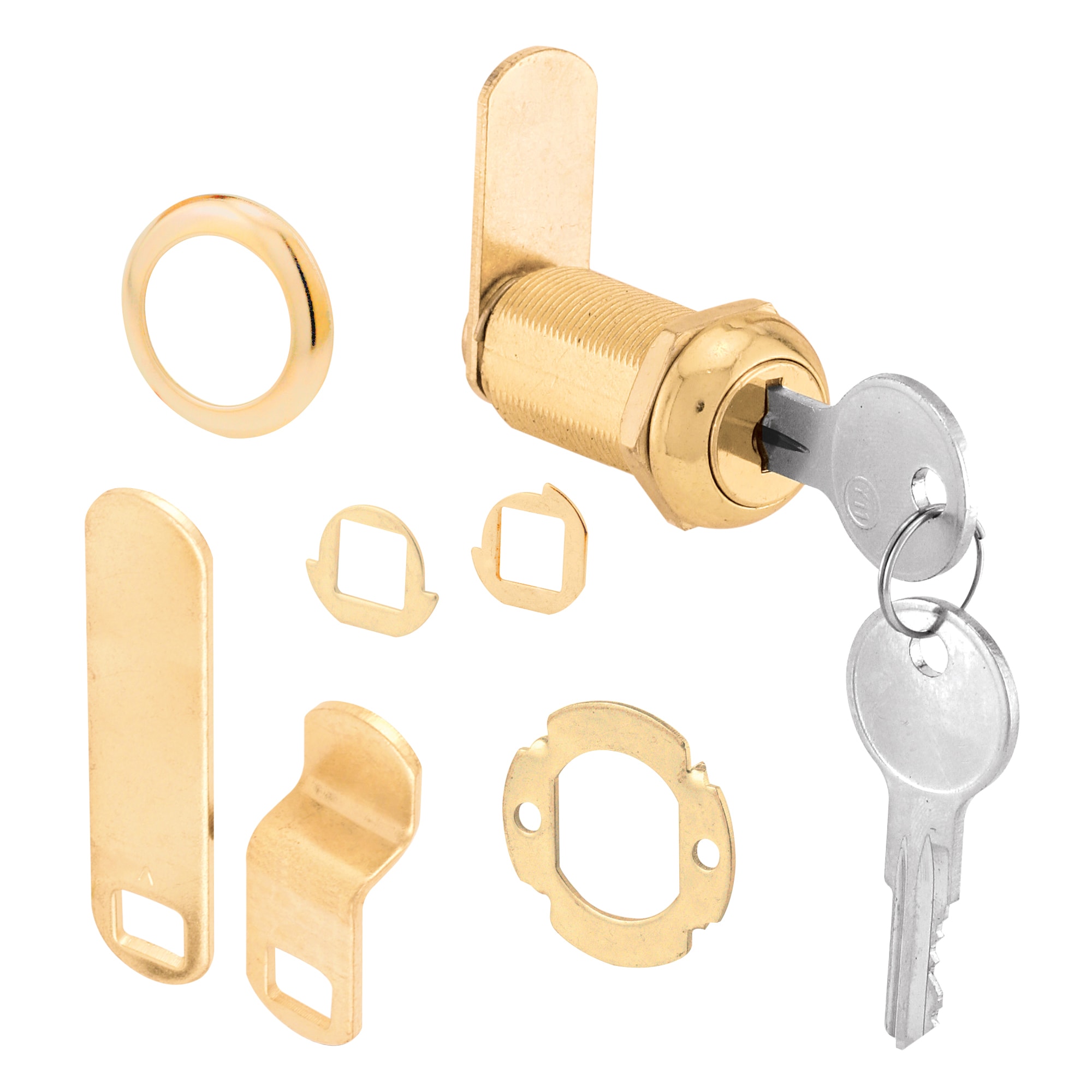 Prime-Line U 9953KA Brass Steel Cabinet/Drawer lock