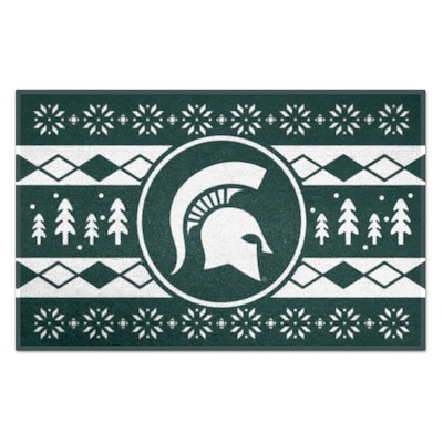 FANMATS Michigan State Spartans 1-1/2-ft x 2-1/2-ft Green Rectangular Indoor Door Mat FANMATS Michigan State Spartans 1-1/2-ft x 2-1/2-ft Green Rectangular Indoor Door Mat
