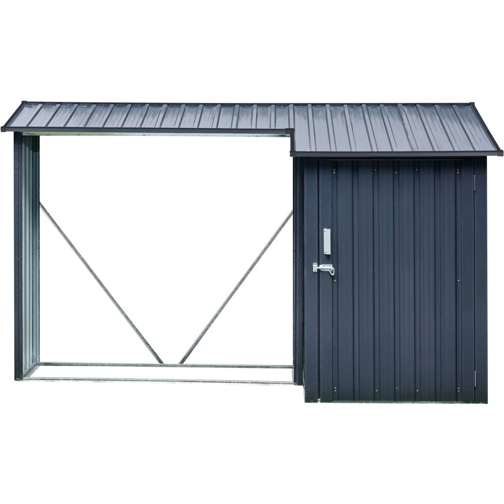 Hanover HANMLTIWDSHD-GRY 9-ft x 3-ft Galvanized steel Storage Shed