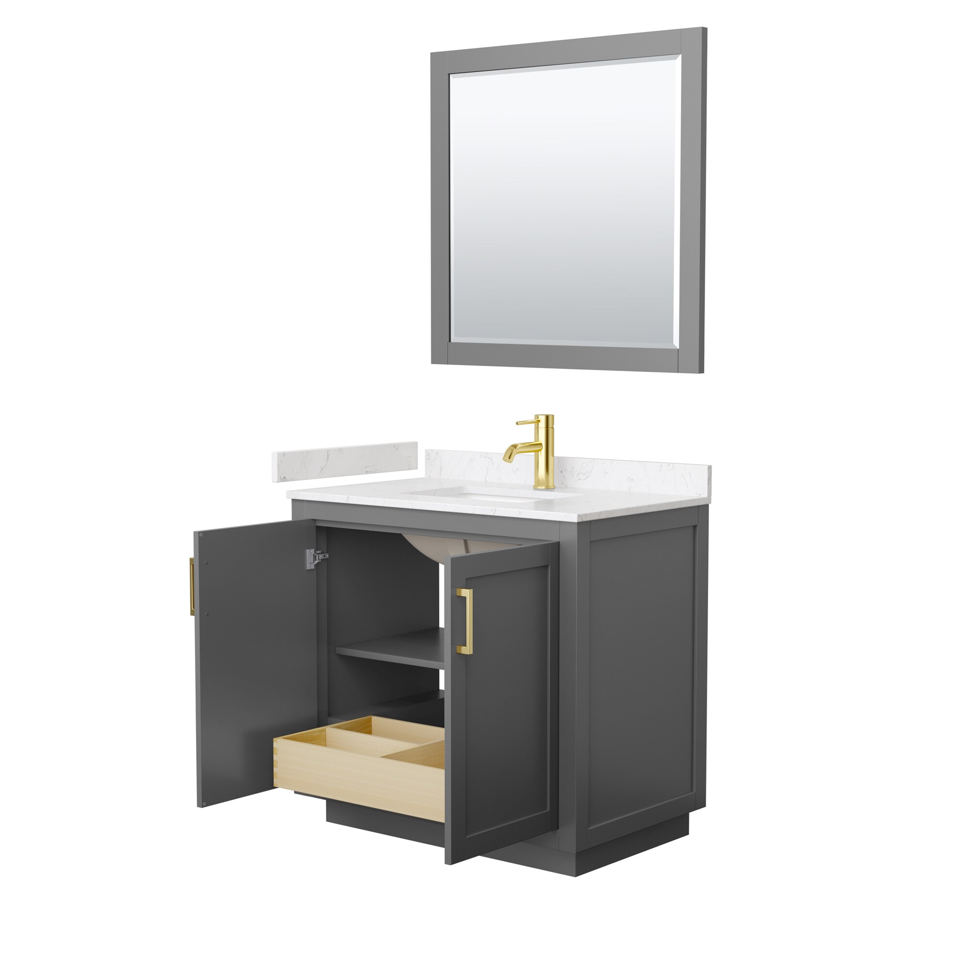 Wyndham Collection WCF292936SGGC2UNSM34 Bath-Vanity-Combo - View #3