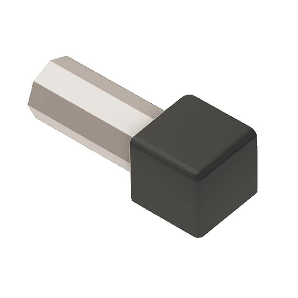 Schluter Systems ED/Q100VG Quadec 0.375-in W x 1-in L Traffic grey color-coated aluminum Aluminum Outside corner Tile Edge Trim