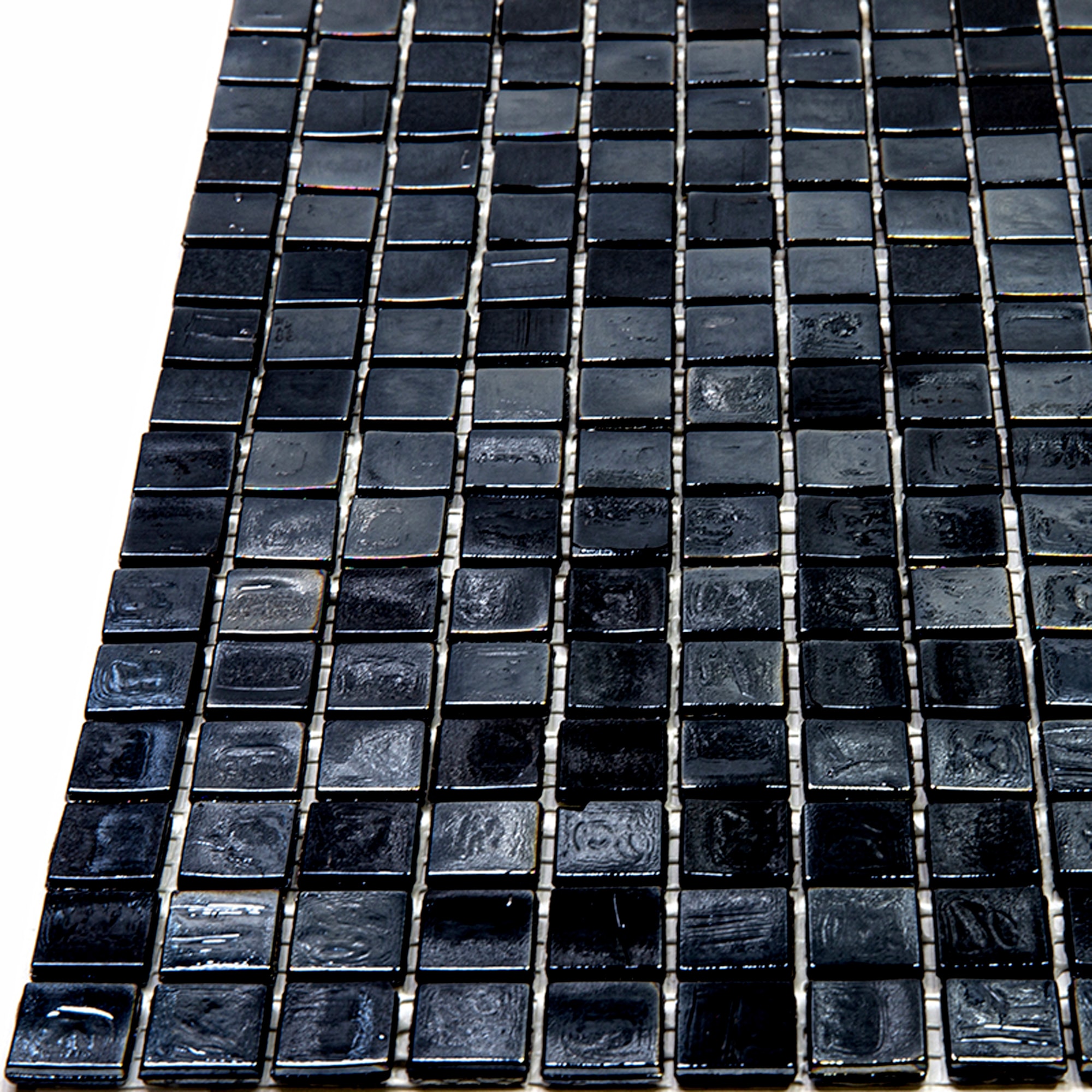 Apollo Tile Skosh Rich Black 11-1/2-in x 11-1/2-in Glossy Glass Uniform ...