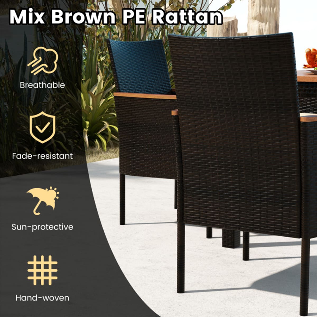 WELLFOR OUZ66538+ Patio-Dining-Sets - View #5