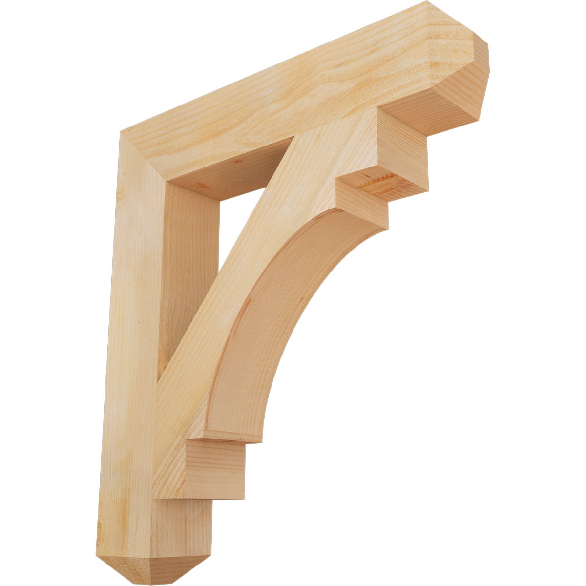 Ekena Millwork BKT06X32X36MRC04RDF Merced craftsman rough sawn 6-in x 32-in x 36-in Douglas fir Brown Wood Standard bracket