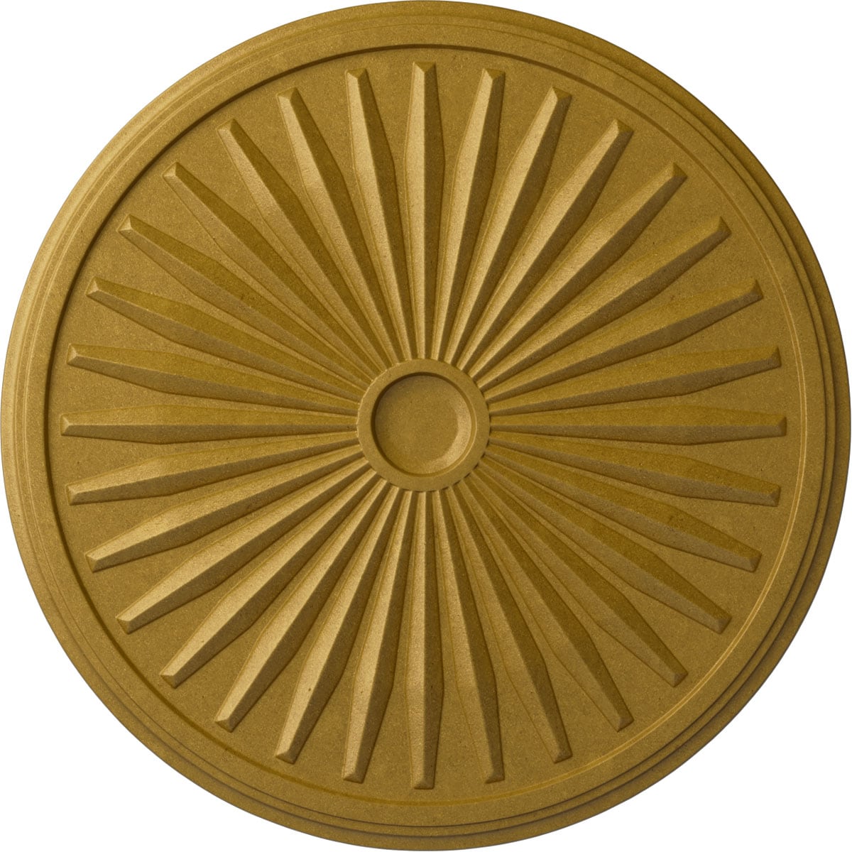Ekena Millwork CM33LEPGS Leandros 33.125-in W x 33.125-in L Painted Pharaohs Gold Polyurethane Whole Ceiling Medallion