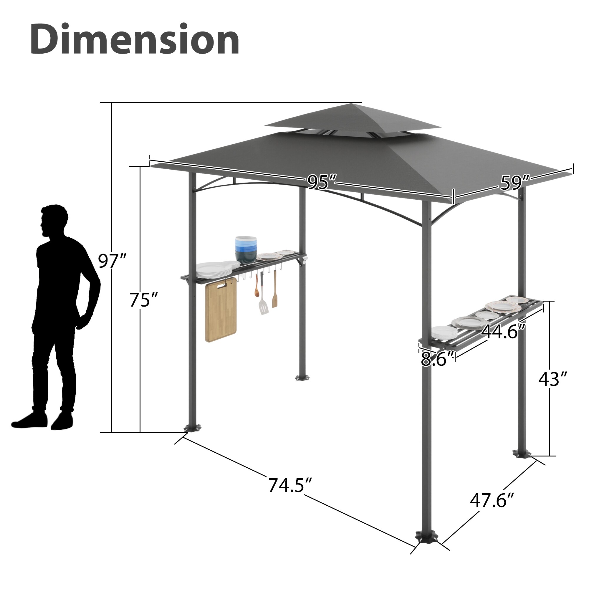 ModernLuxe L-W142270369 Wood-Resin-Gazebos - View #5