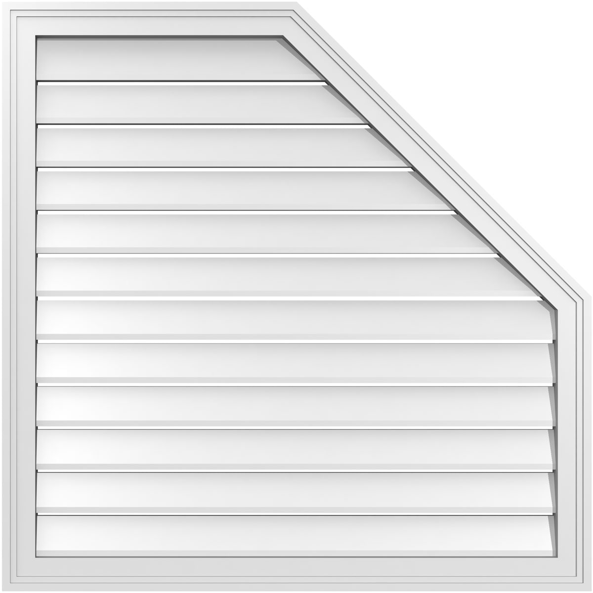 Ekena Millwork GVPOR36X3602SF 36-Inches x 36-Inches Off-white Octagon PVC Gable Louver Vent