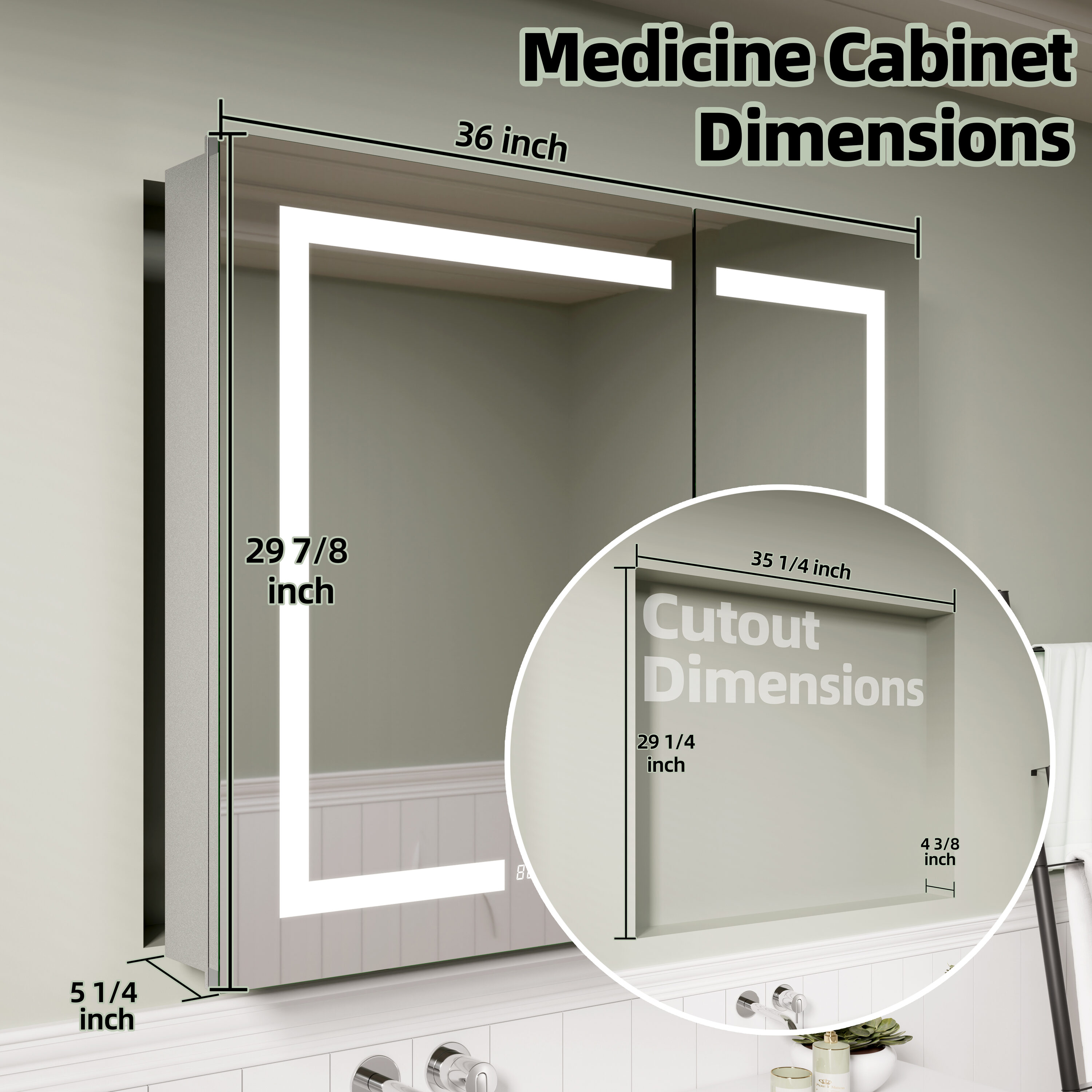 Royal Guard LMC3630-3 Bathroom-Medicine-Cabinets - View #2