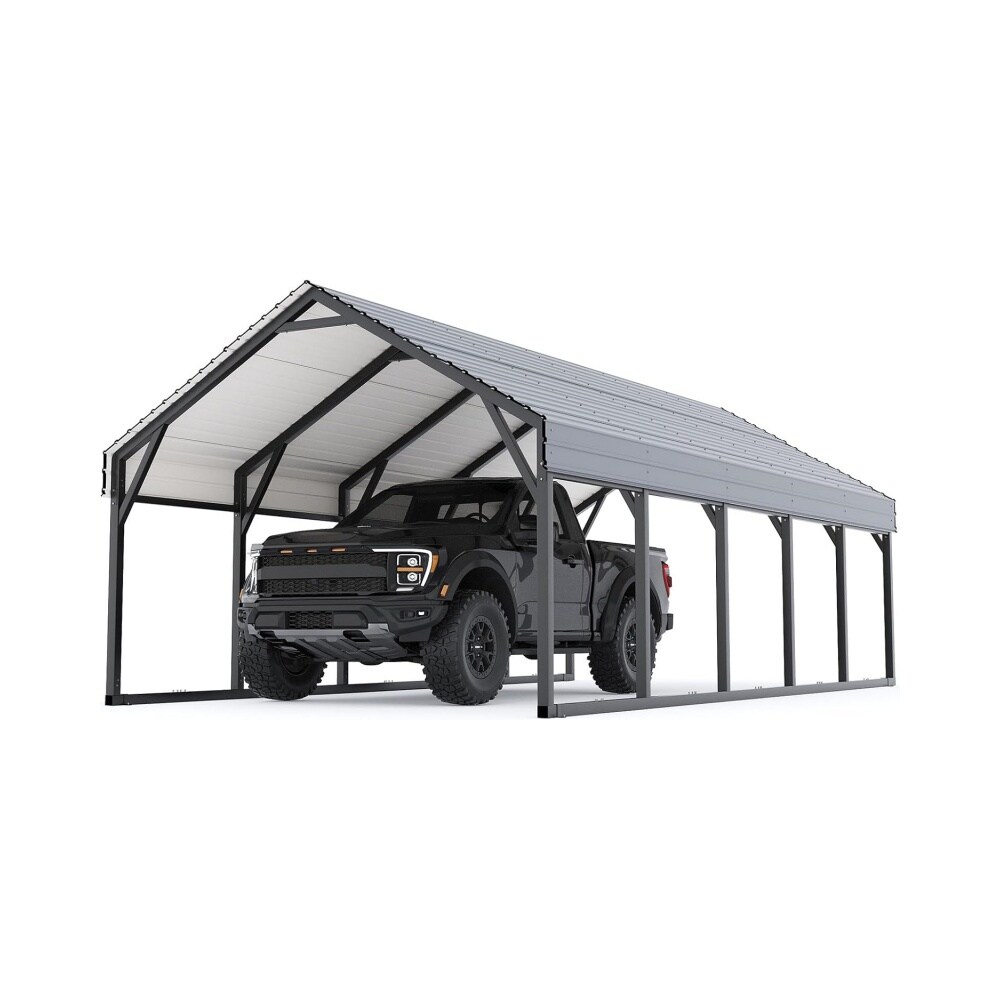 GAOMON 12x26 Ft Metal Carport with Reinforced Steel Frame All