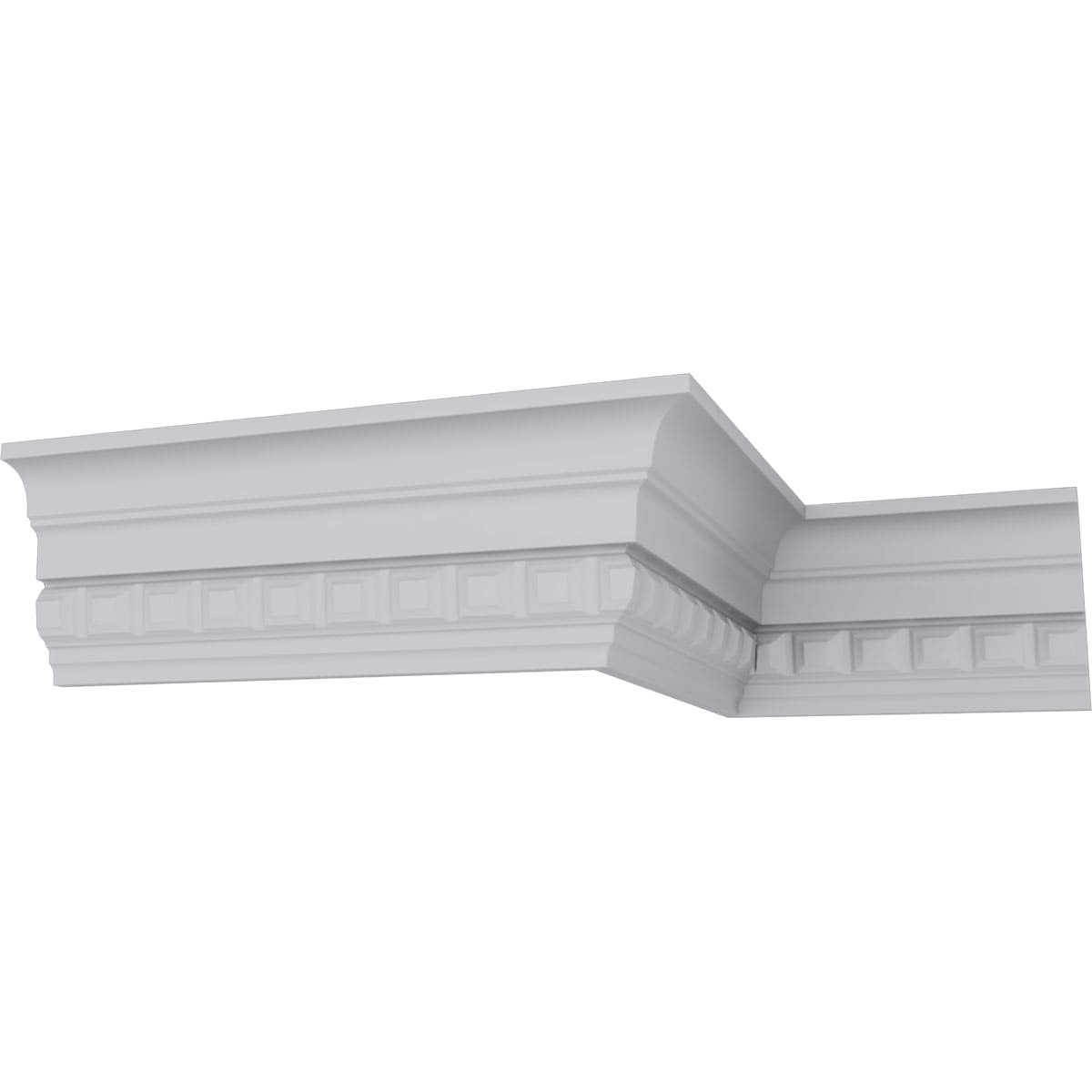 White Polyurethane Sequential Crown Moulding 94.5" Length