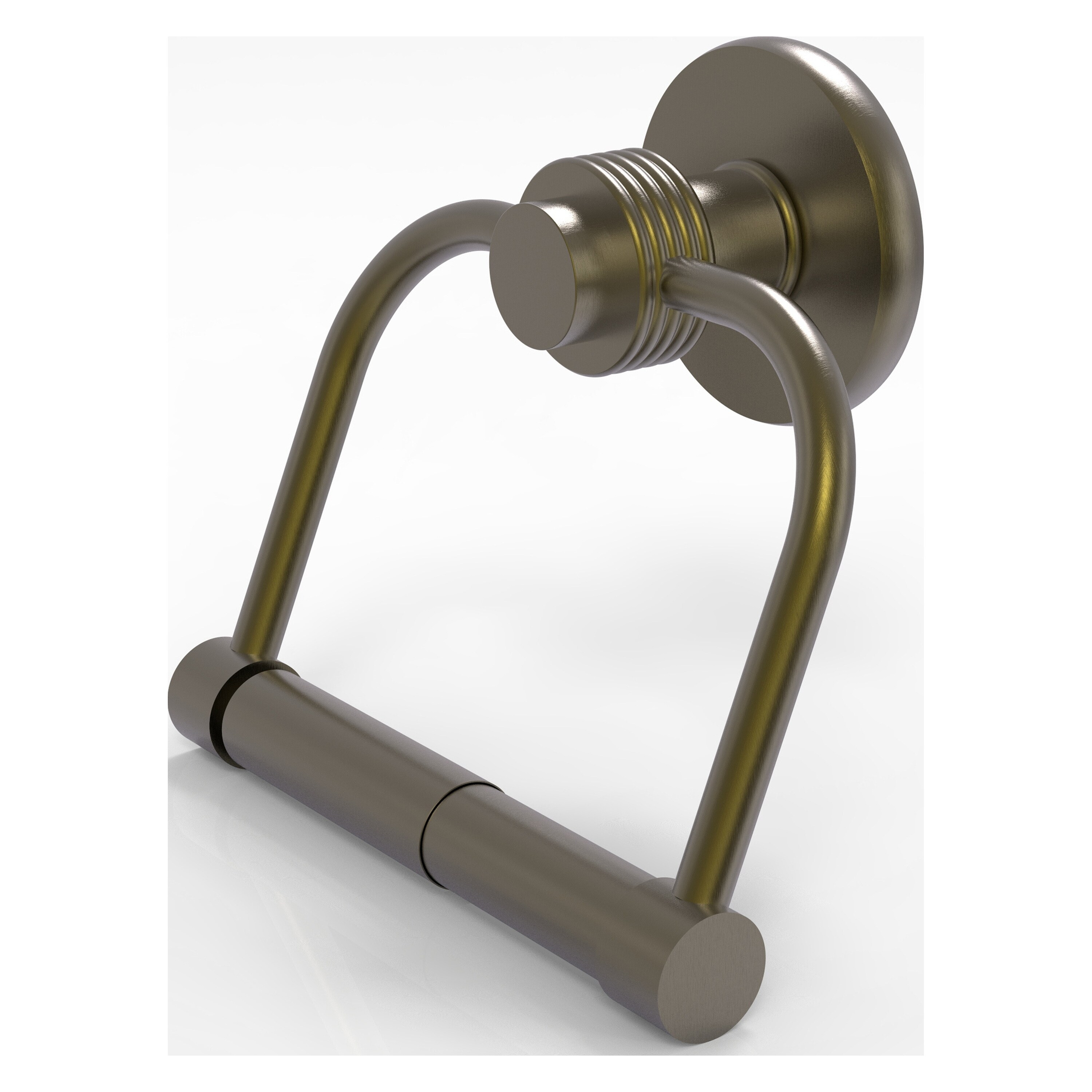 Allied Brass 924G-ABR Mercury Antique Brass Wall mount Double post Toilet Paper Holder 1 -Rolls with Storage