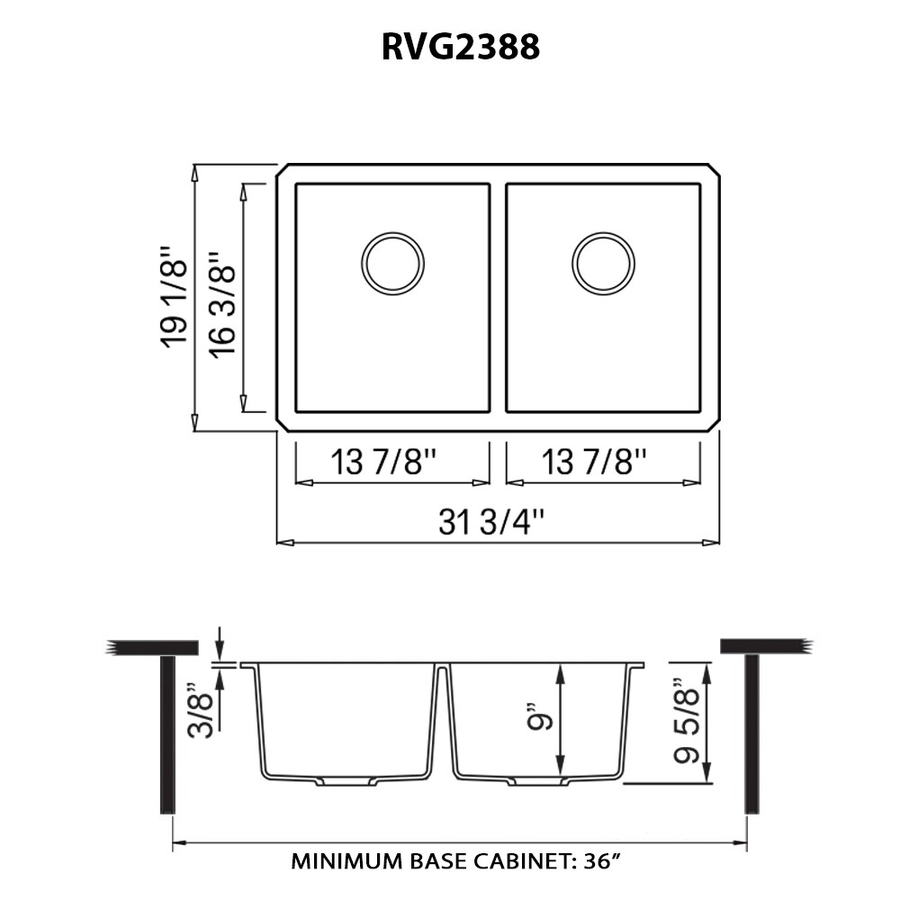 Ruvati RVG2388WH Kitchen-Sinks - View #7