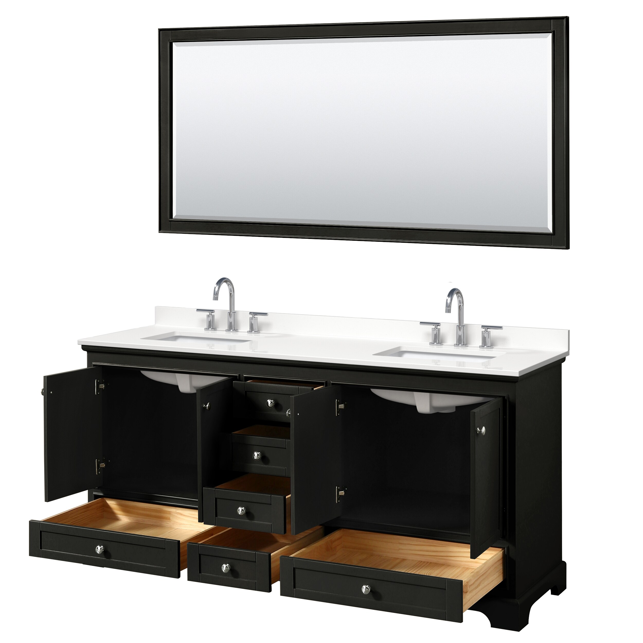 Wyndham Collection WCS202072DDEWQUS3M70 Bath-Vanity-Combo - View #2