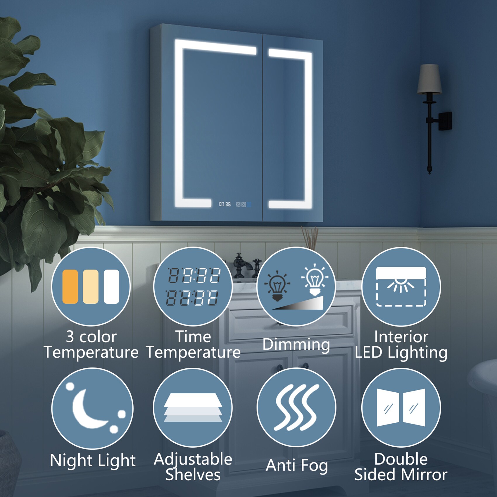 ExBrite EBMC3030V3DB Bathroom-Medicine-Cabinets - View #4