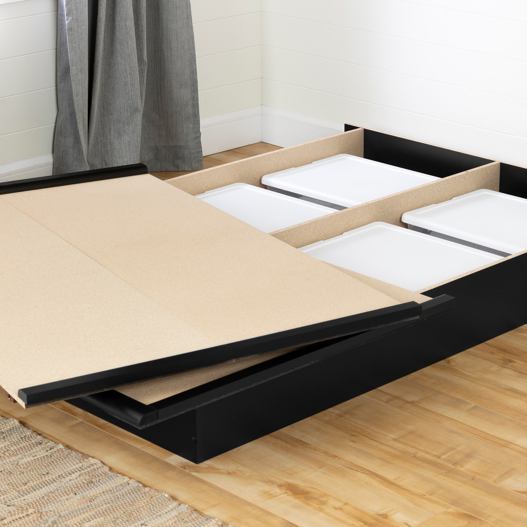 South shore step one platform bed with storage hotsell
