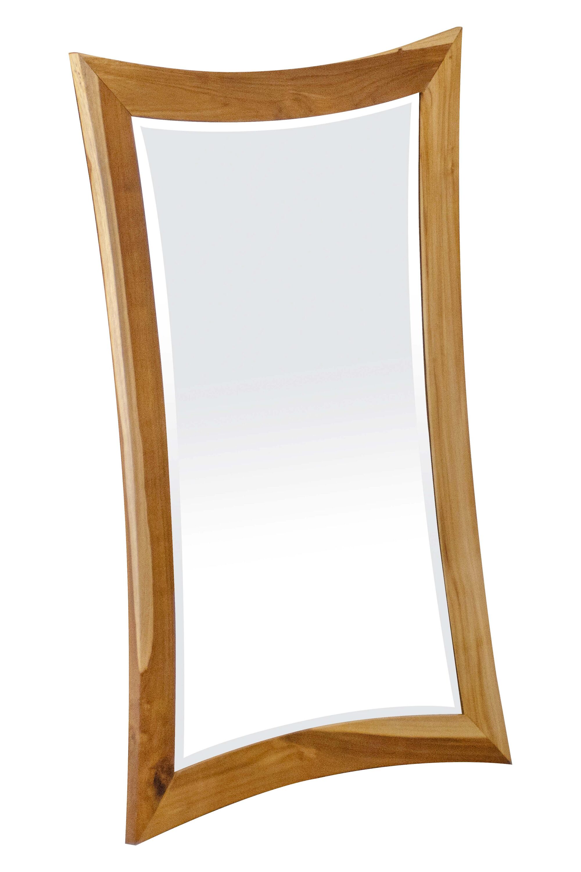 Earthy Teak 24" Rectangular Wood Vanity Mirror