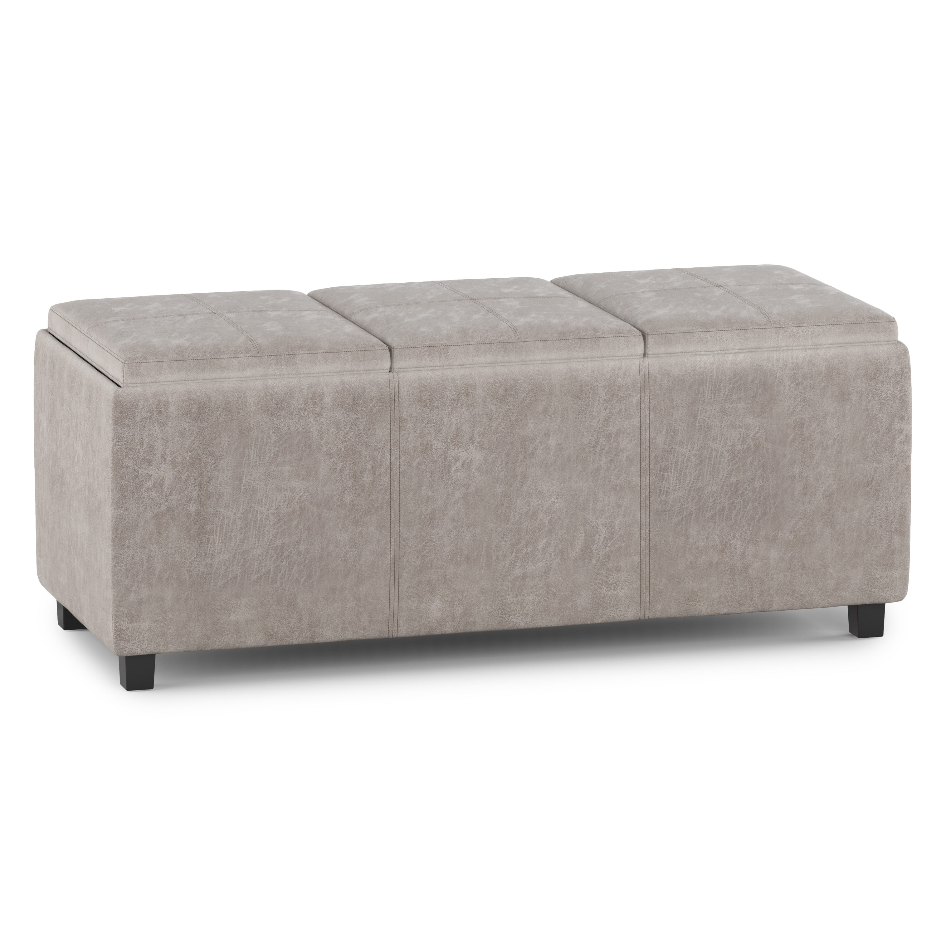 Simpli home avalon store rectangular storage ottoman